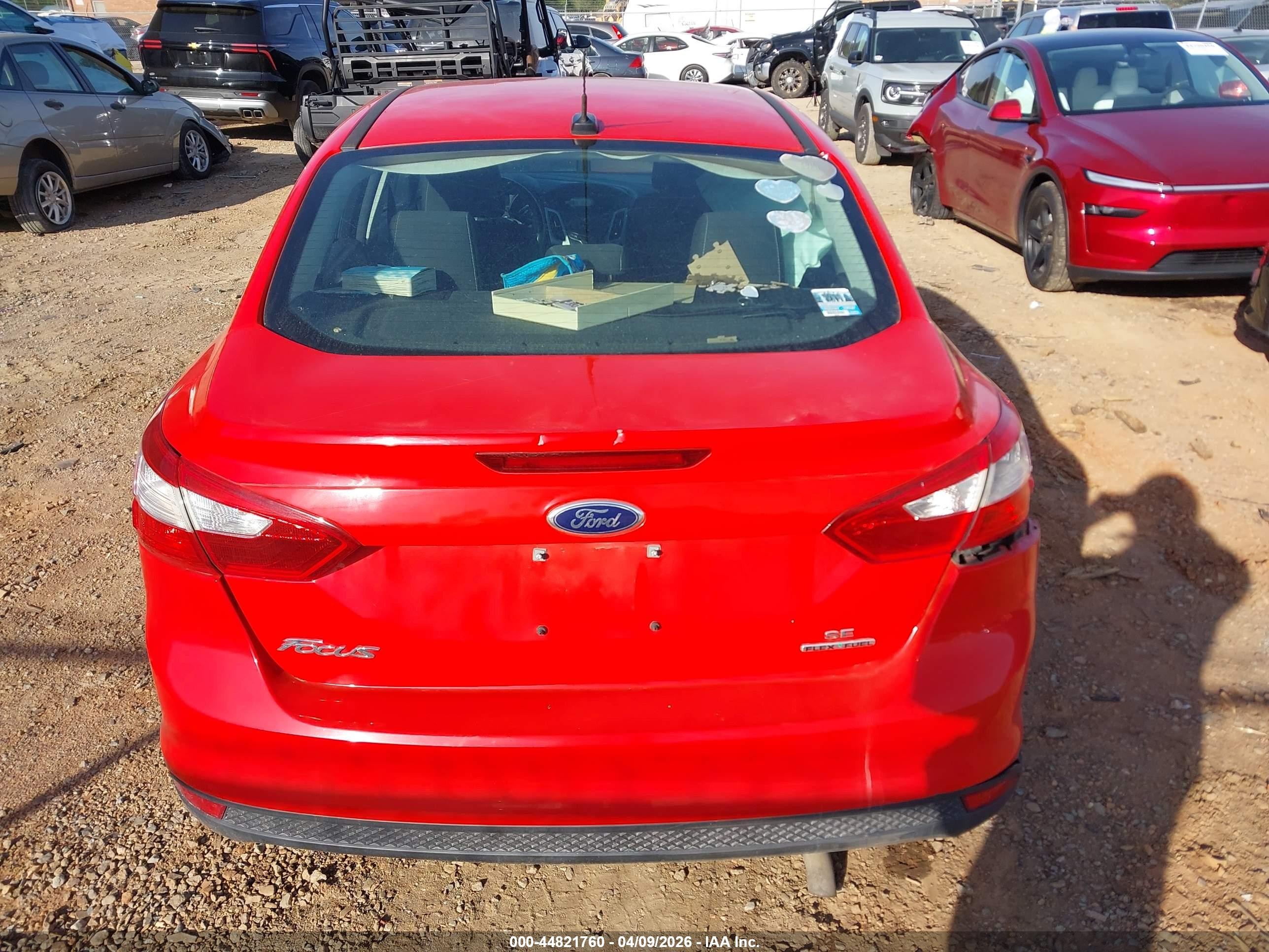 2014 Ford Focus Se Red vin: 1FADP3F20EL458513