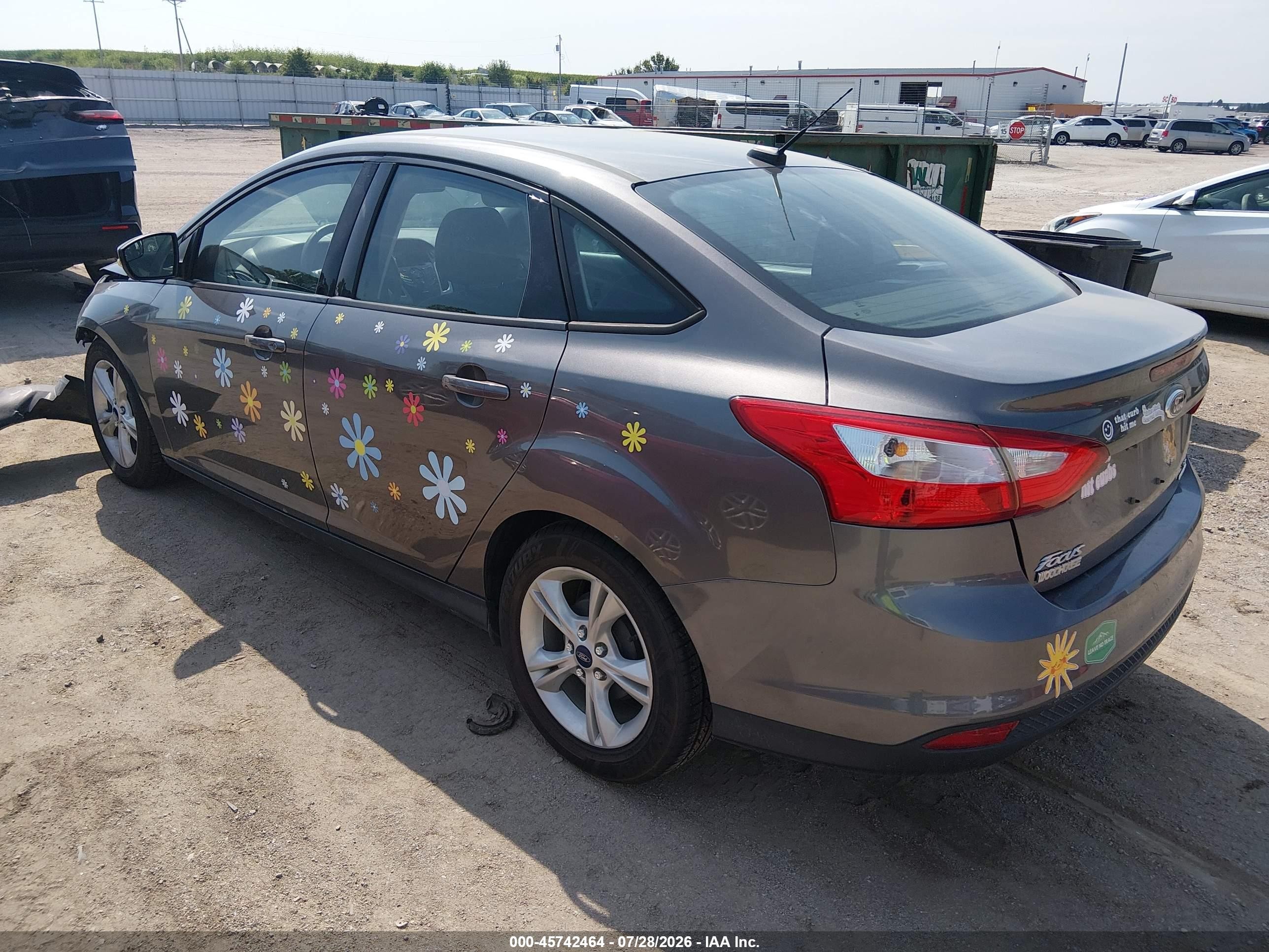 2014 Ford Focus Se Gray vin: 1FADP3F20EL459855
