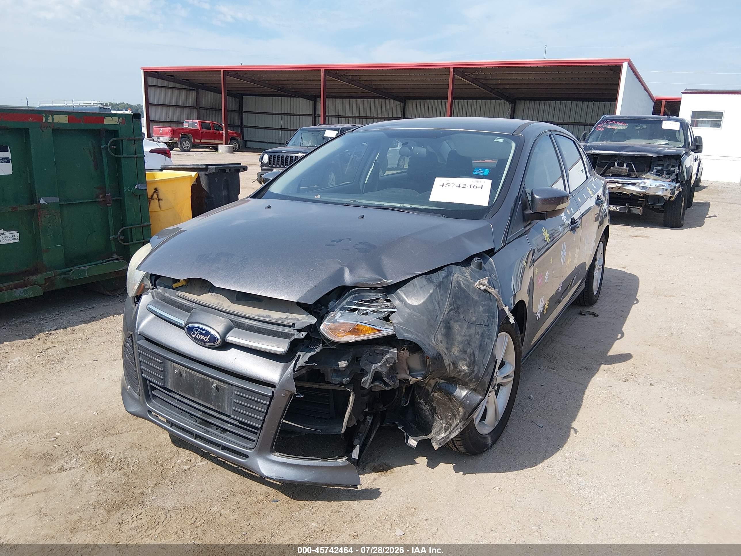 2014 Ford Focus Se Gray vin: 1FADP3F20EL459855