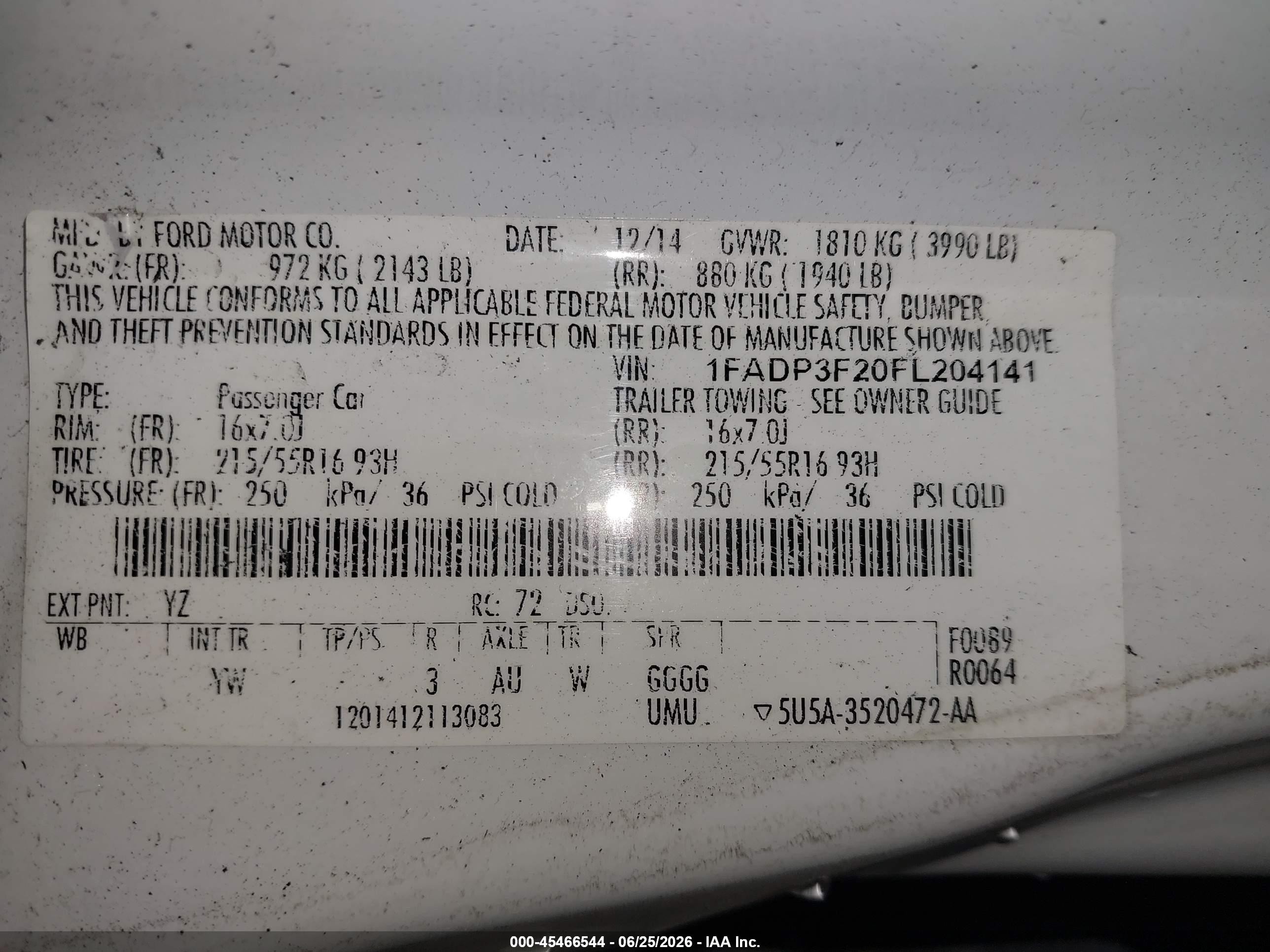 2015 Ford Focus Se White vin: 1FADP3F20FL204141