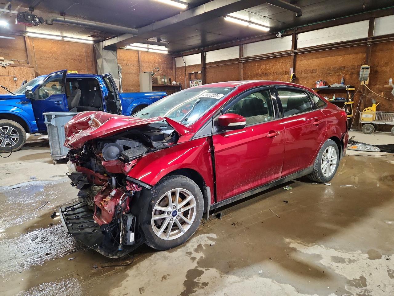 2015 Ford Focus Se Темно-бордовый vin: 1FADP3F20FL227077