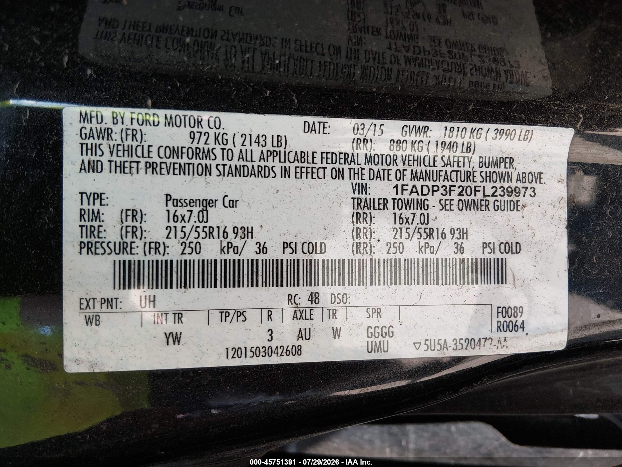 2015 Ford Focus Se Black vin: 1FADP3F20FL239973