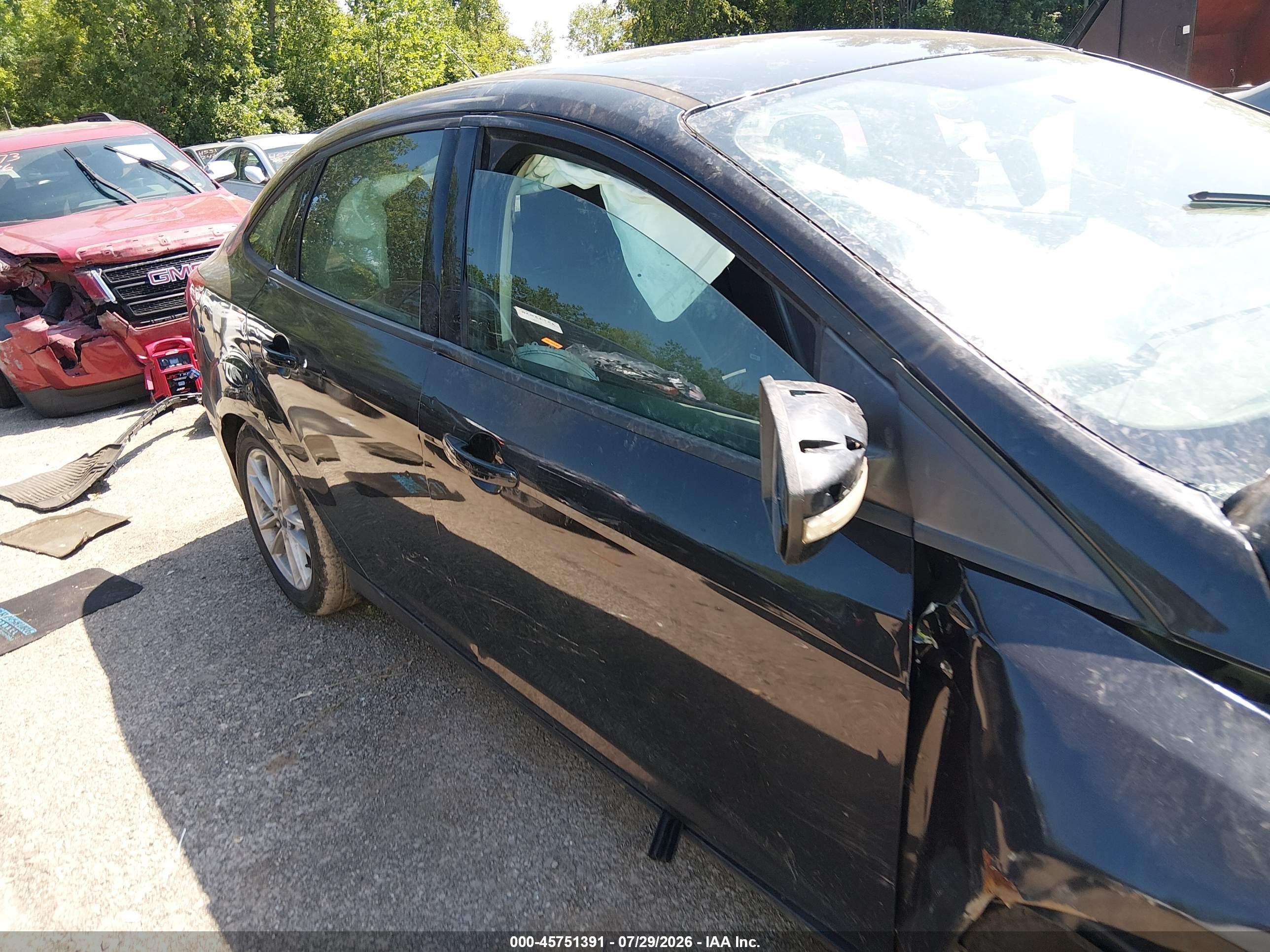 2015 Ford Focus Se Black vin: 1FADP3F20FL239973