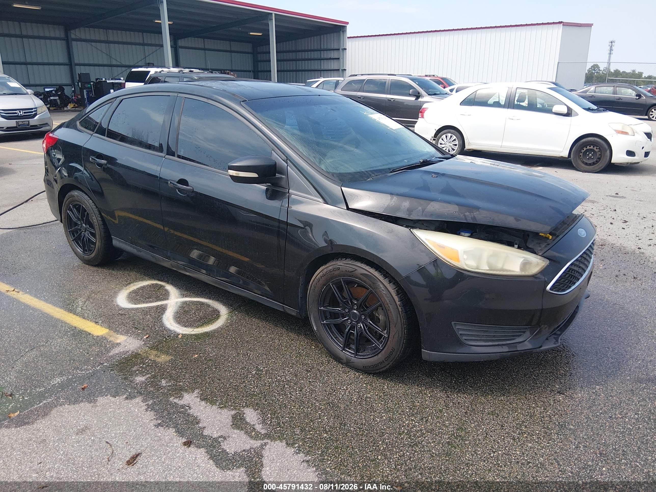 2015 Ford Focus Se Black vin: 1FADP3F20FL252559