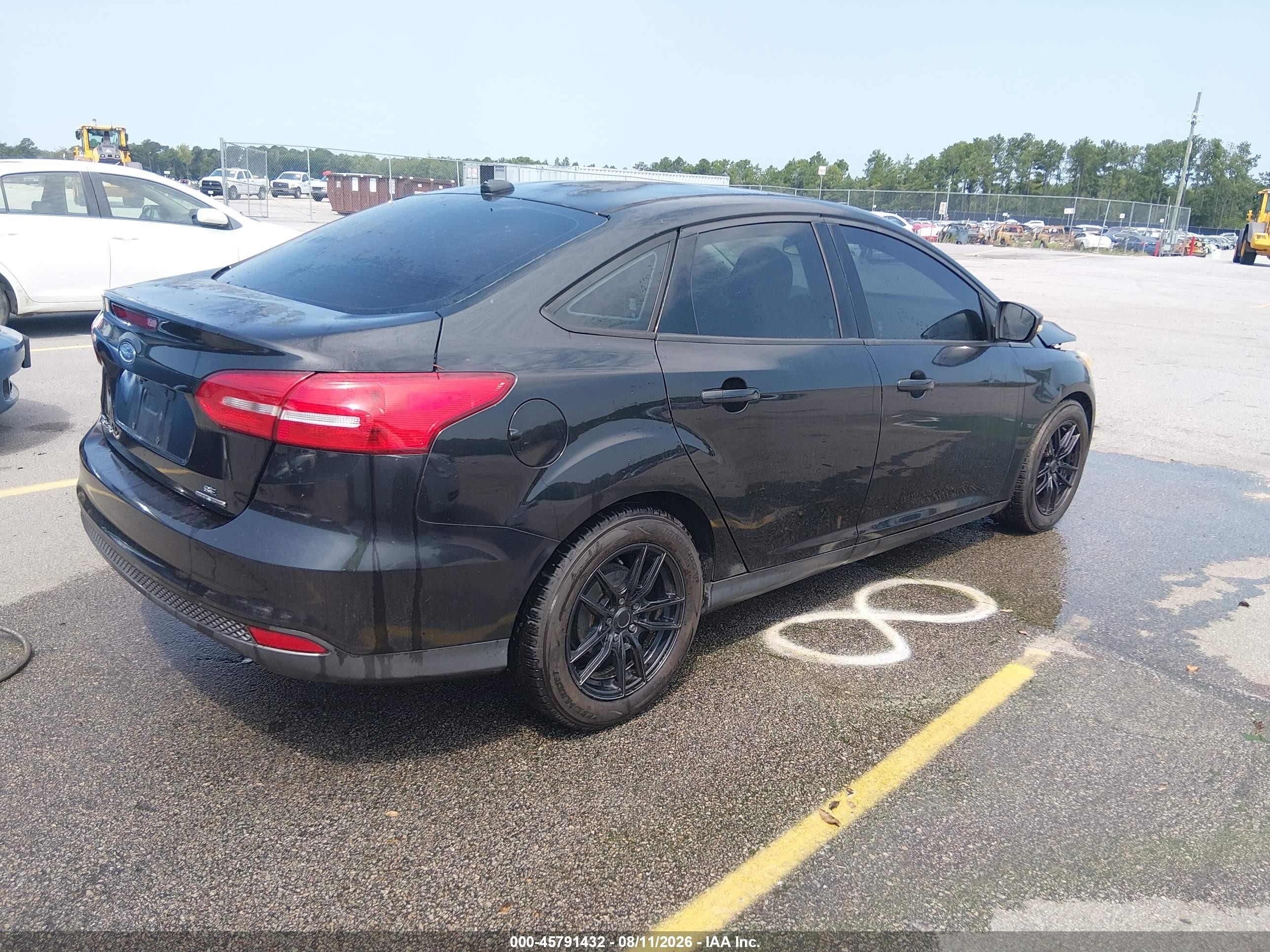 2015 Ford Focus Se Black vin: 1FADP3F20FL252559