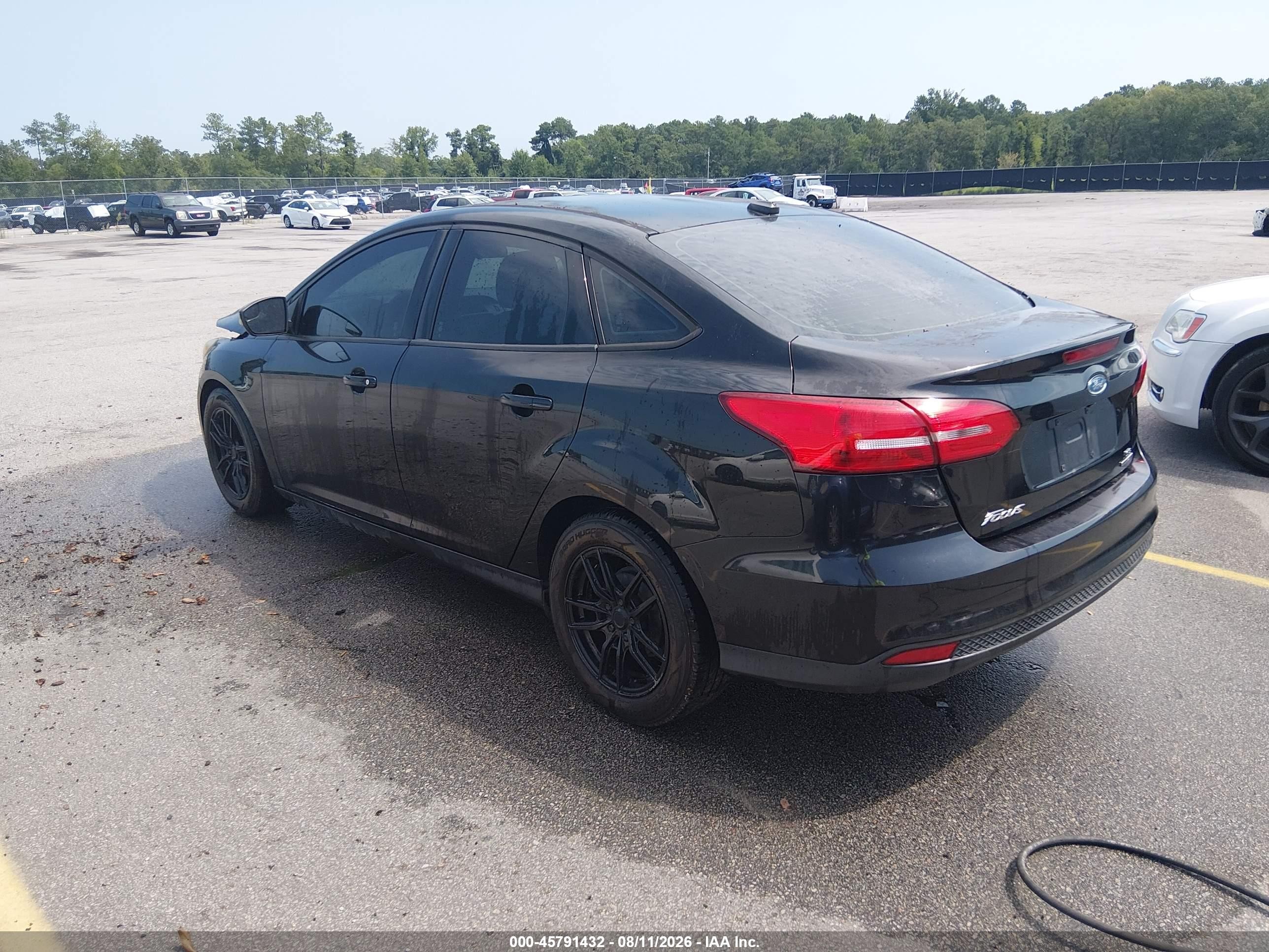 2015 Ford Focus Se Black vin: 1FADP3F20FL252559