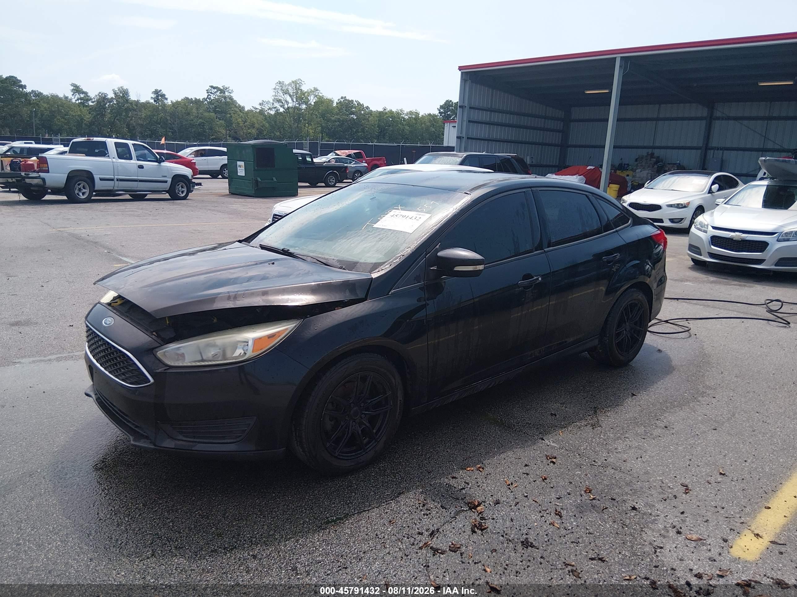 2015 Ford Focus Se Black vin: 1FADP3F20FL252559