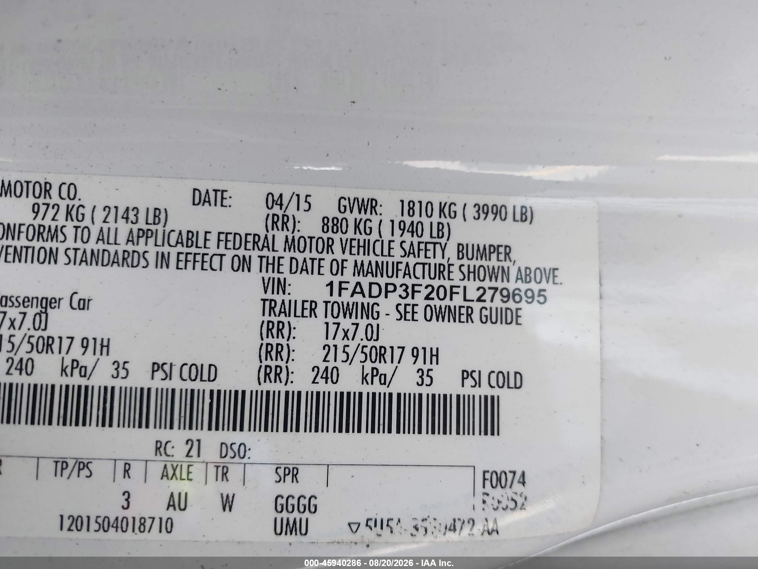2015 Ford Focus Se White vin: 1FADP3F20FL279695