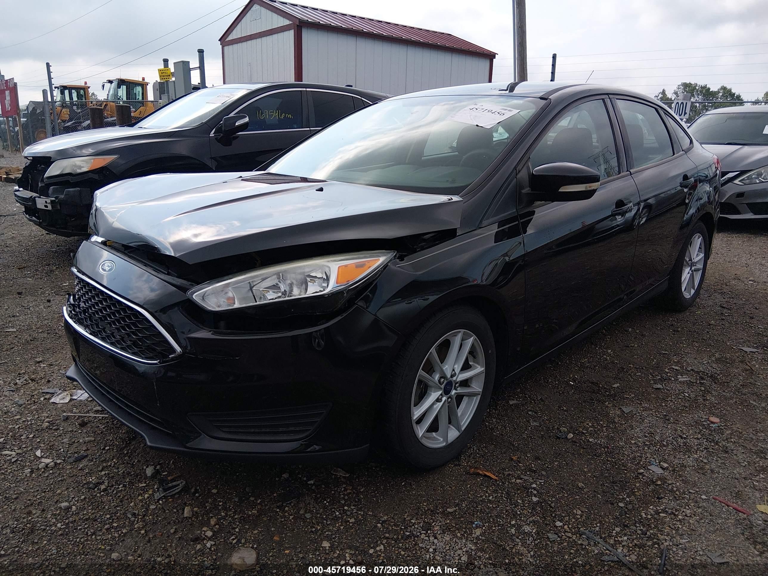 2015 Ford Focus Se Black vin: 1FADP3F20FL280619