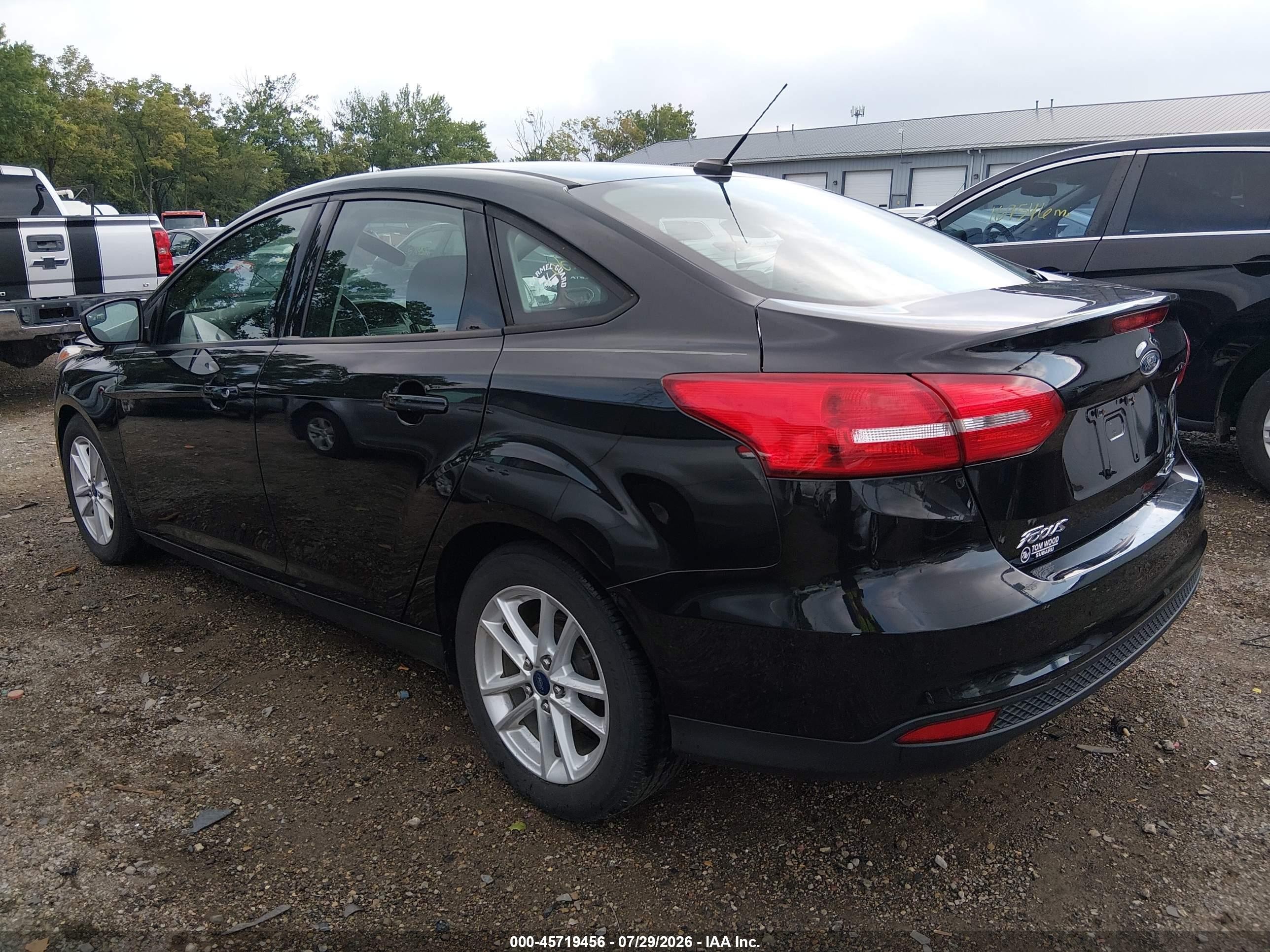 2015 Ford Focus Se Black vin: 1FADP3F20FL280619