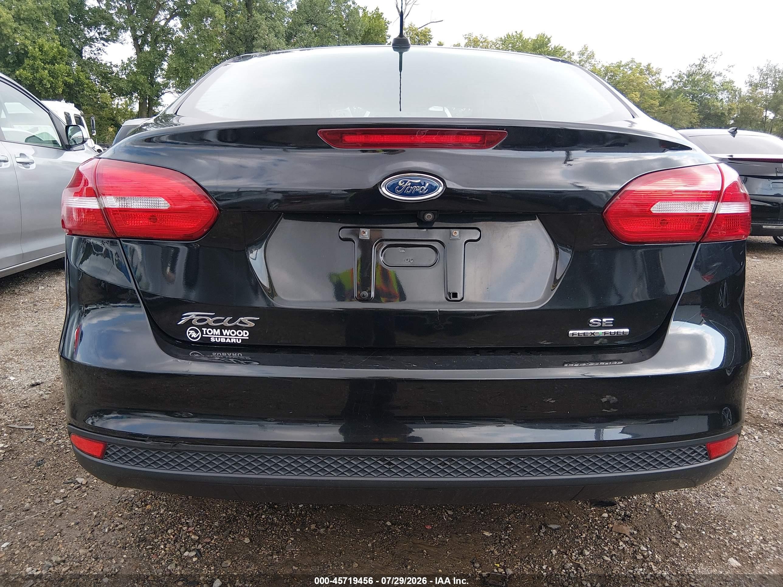 2015 Ford Focus Se Black vin: 1FADP3F20FL280619