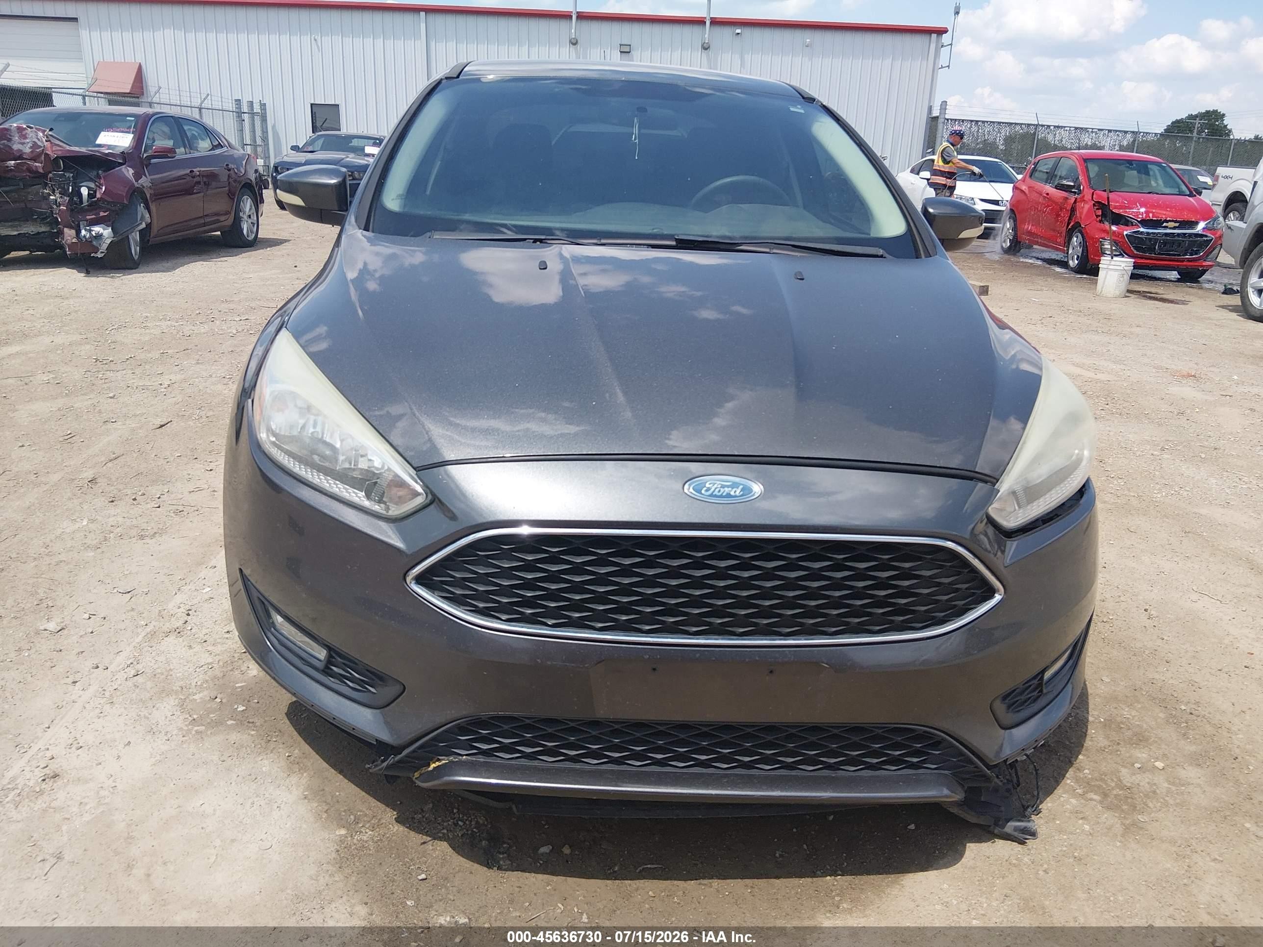 2015 Ford Focus Se Gray vin: 1FADP3F20FL287117