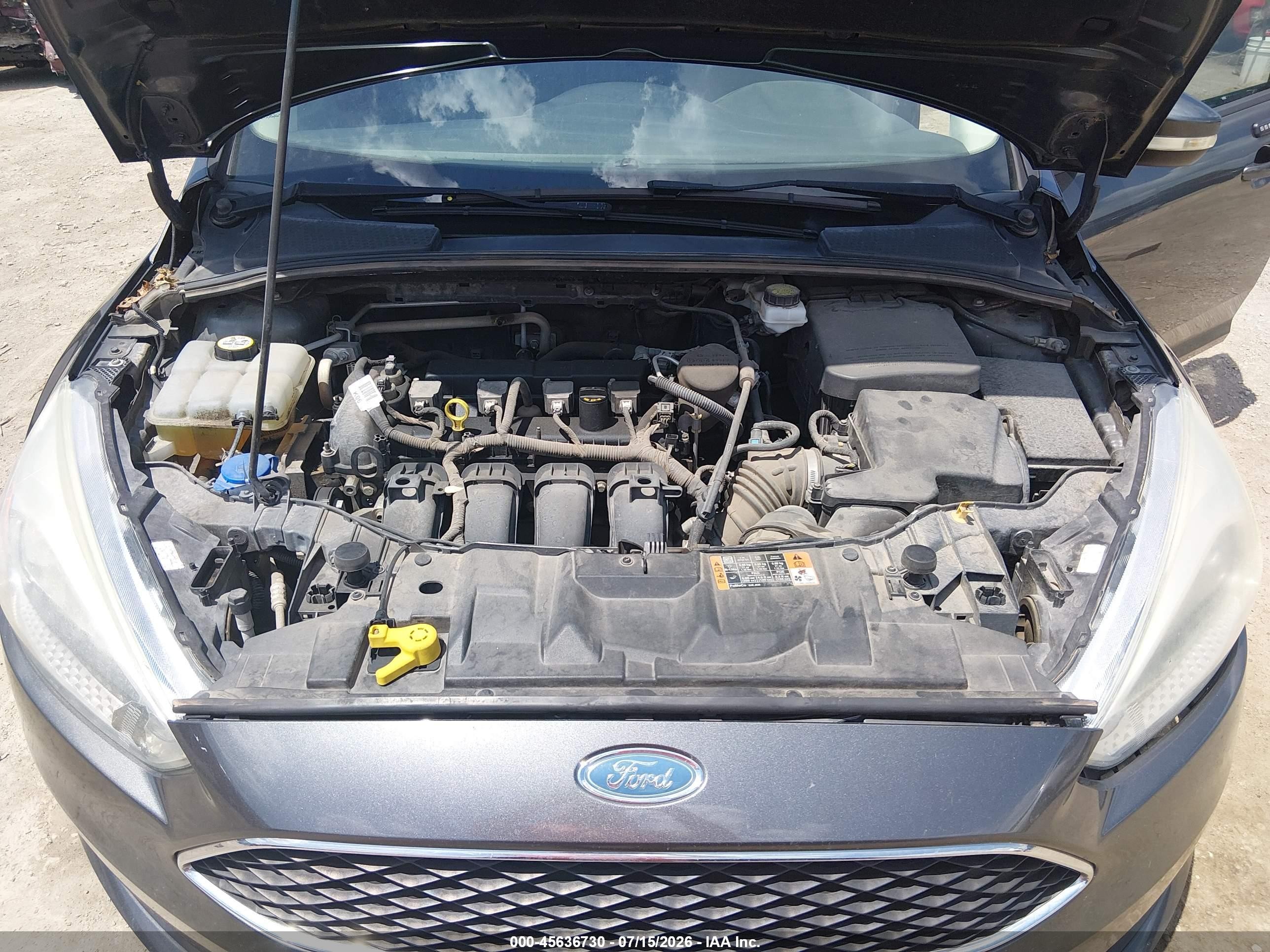 2015 Ford Focus Se Gray vin: 1FADP3F20FL287117