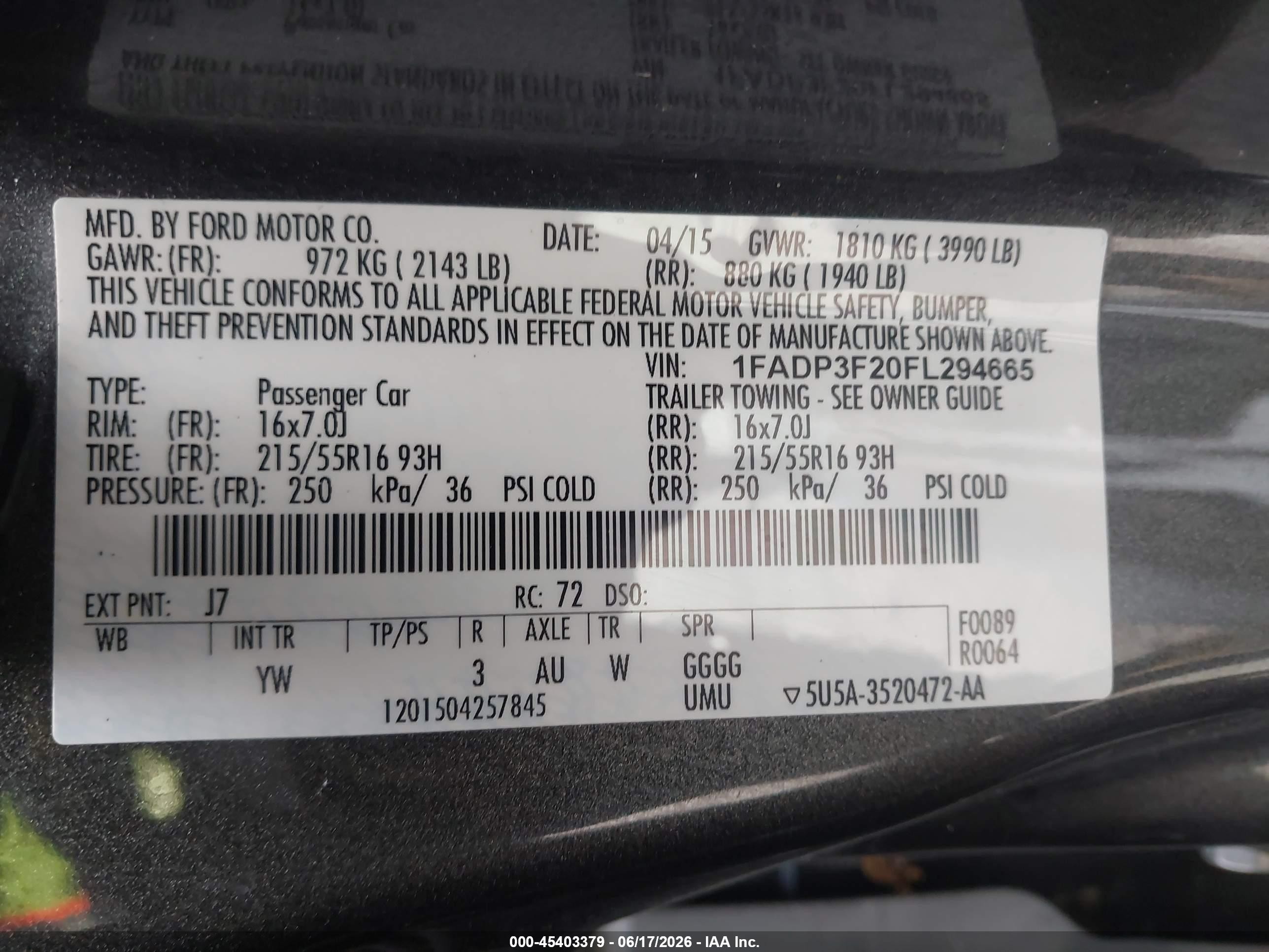 2015 Ford Focus Se Gray vin: 1FADP3F20FL294665