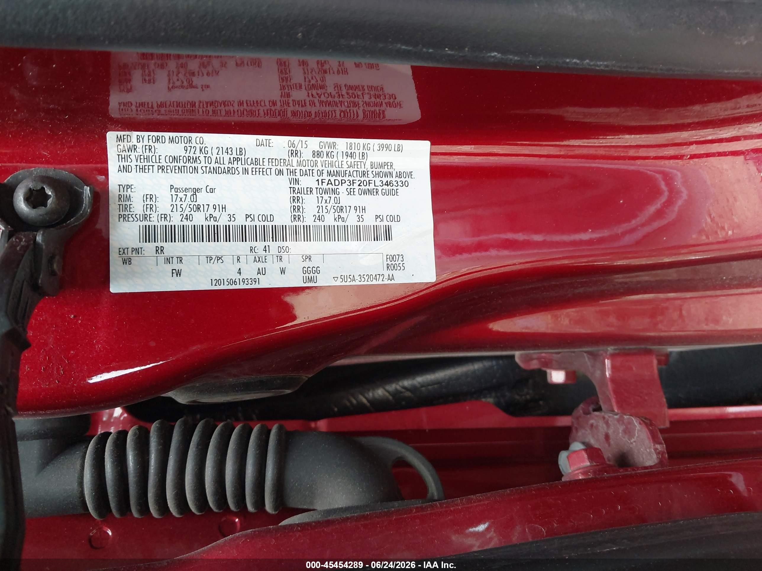 2015 Ford Focus Se Red vin: 1FADP3F20FL346330
