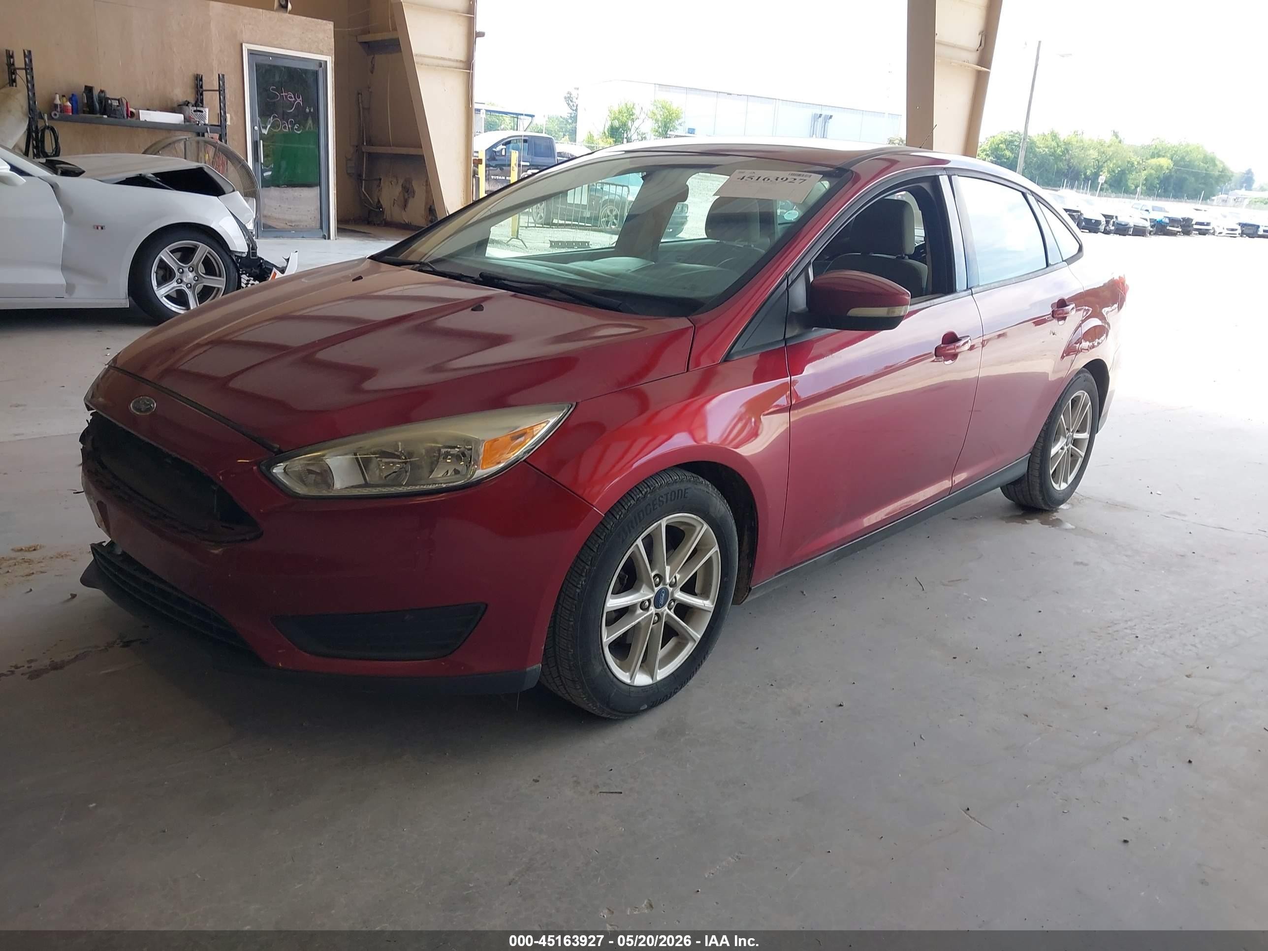 2015 Ford Focus Se Burgundy vin: 1FADP3F20FL372734