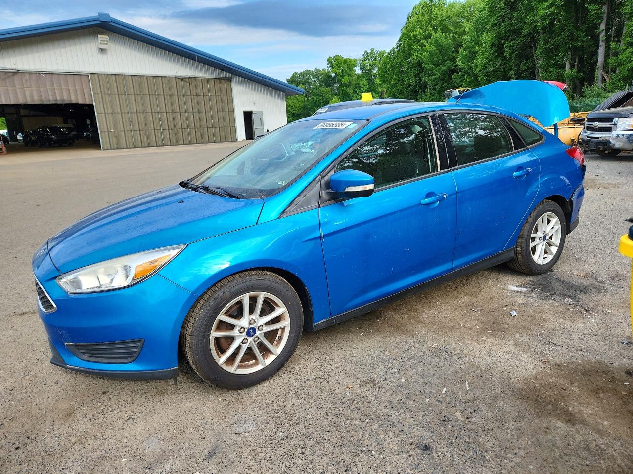 2015 Ford Focus Se Blue vin: 1FADP3F20FL380946
