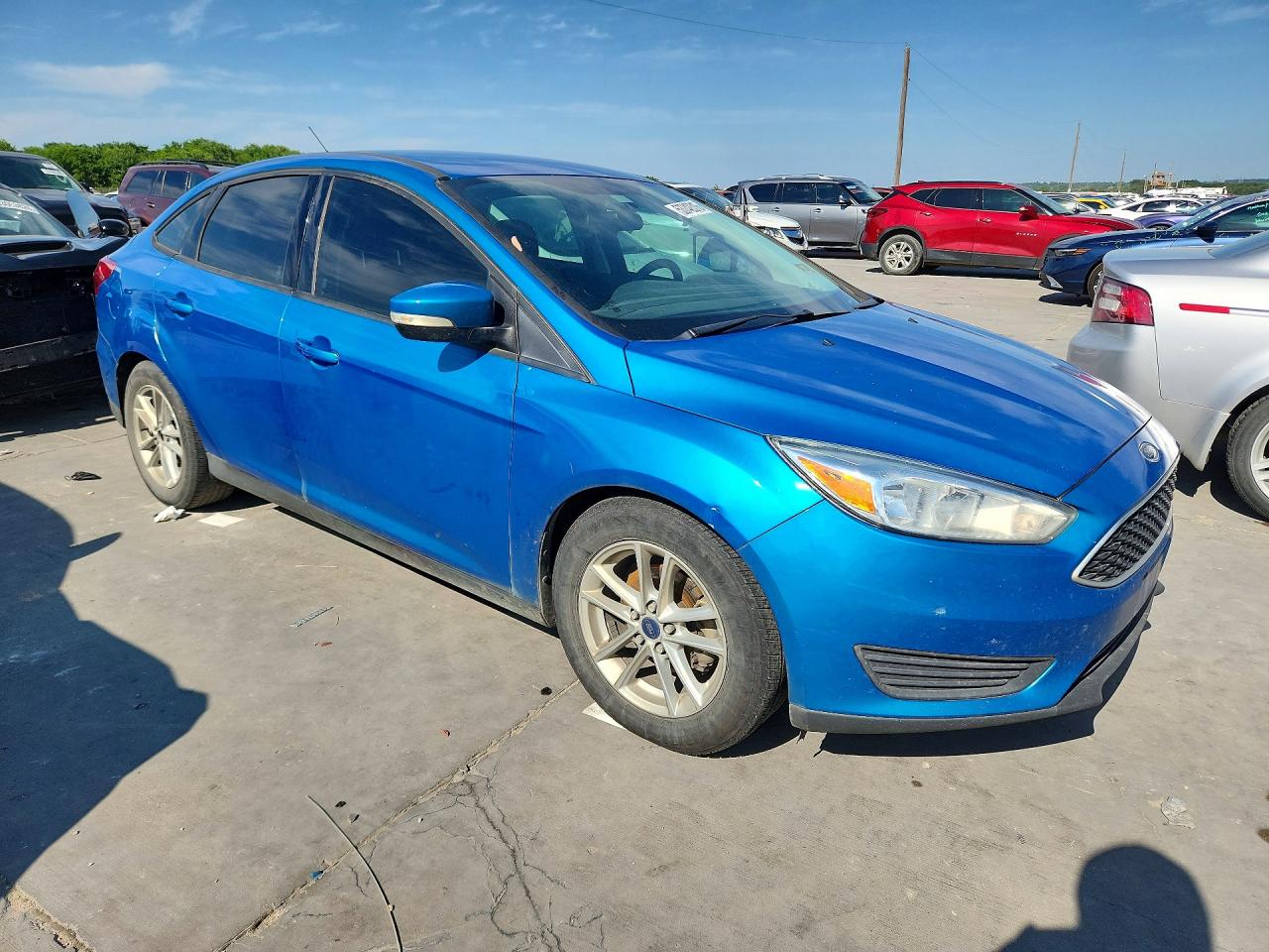 2016 Ford Focus Se Blue vin: 1FADP3F20GL281478