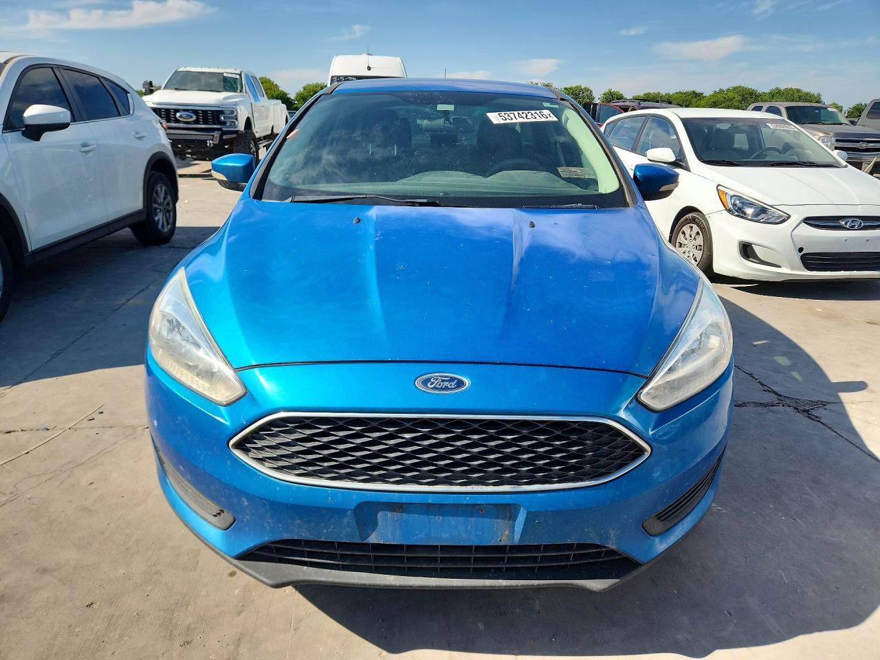2016 Ford Focus Se Blue vin: 1FADP3F20GL281478