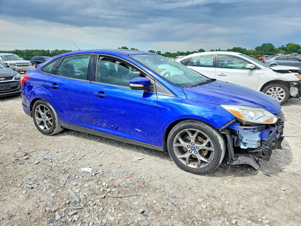 2013 Ford Focus Se Blue vin: 1FADP3F21DL107334