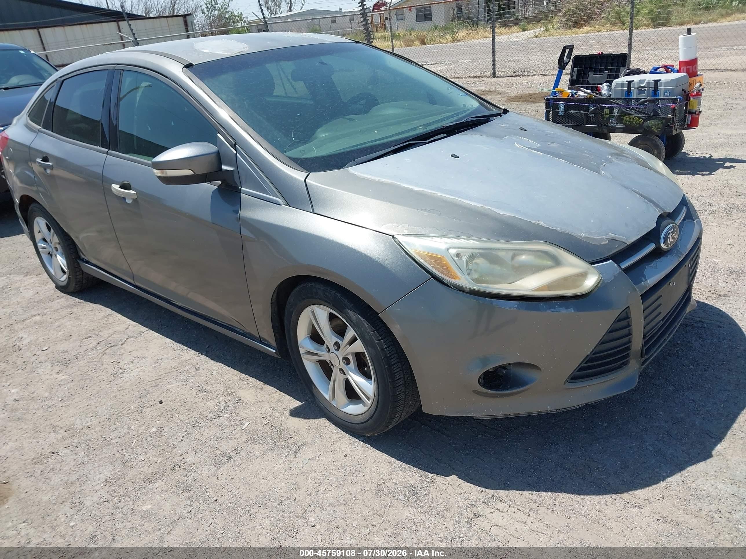 2013 Ford Focus Se Gray vin: 1FADP3F21DL190389