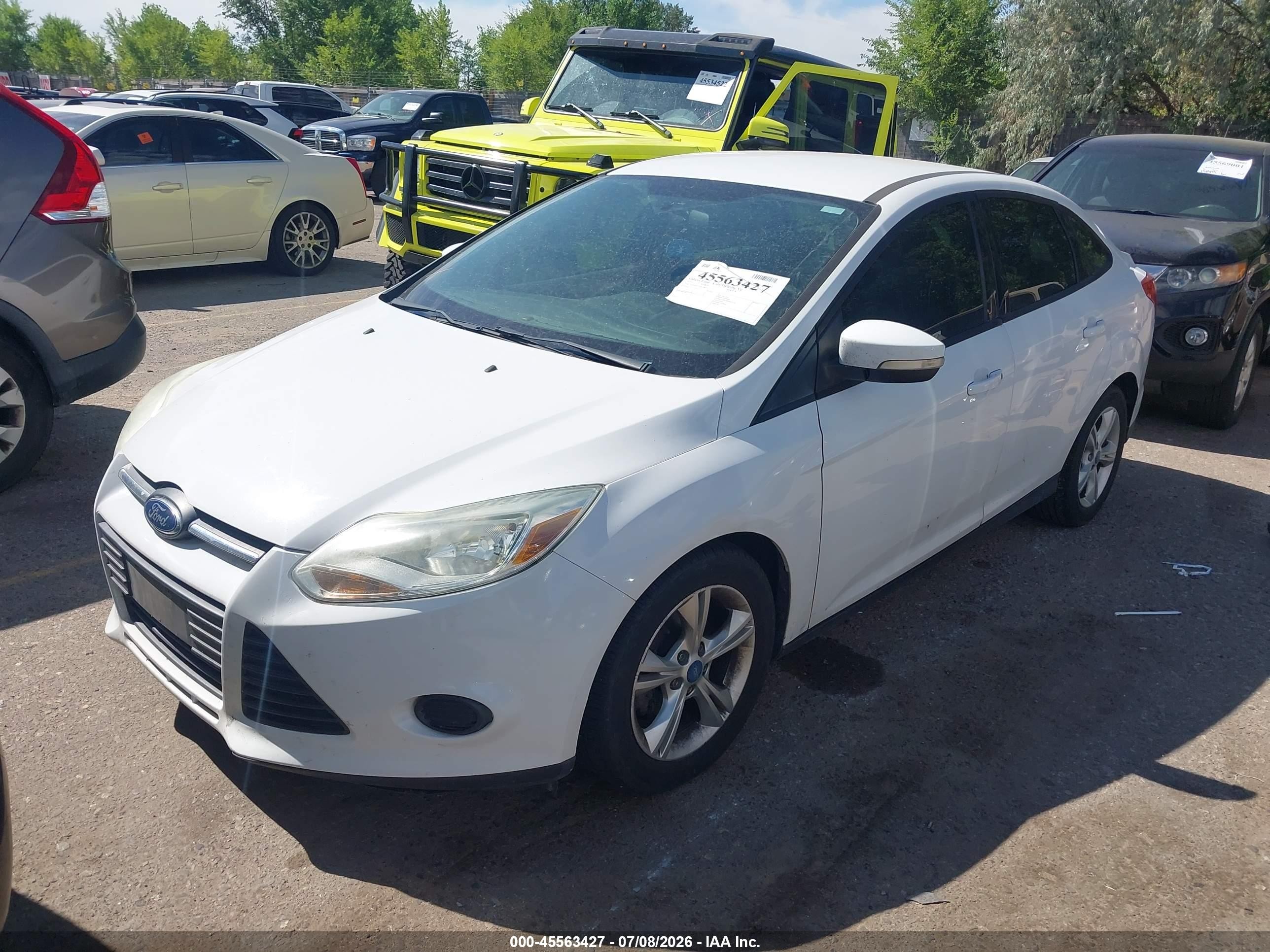 2013 Ford Focus Se White vin: 1FADP3F21DL196273