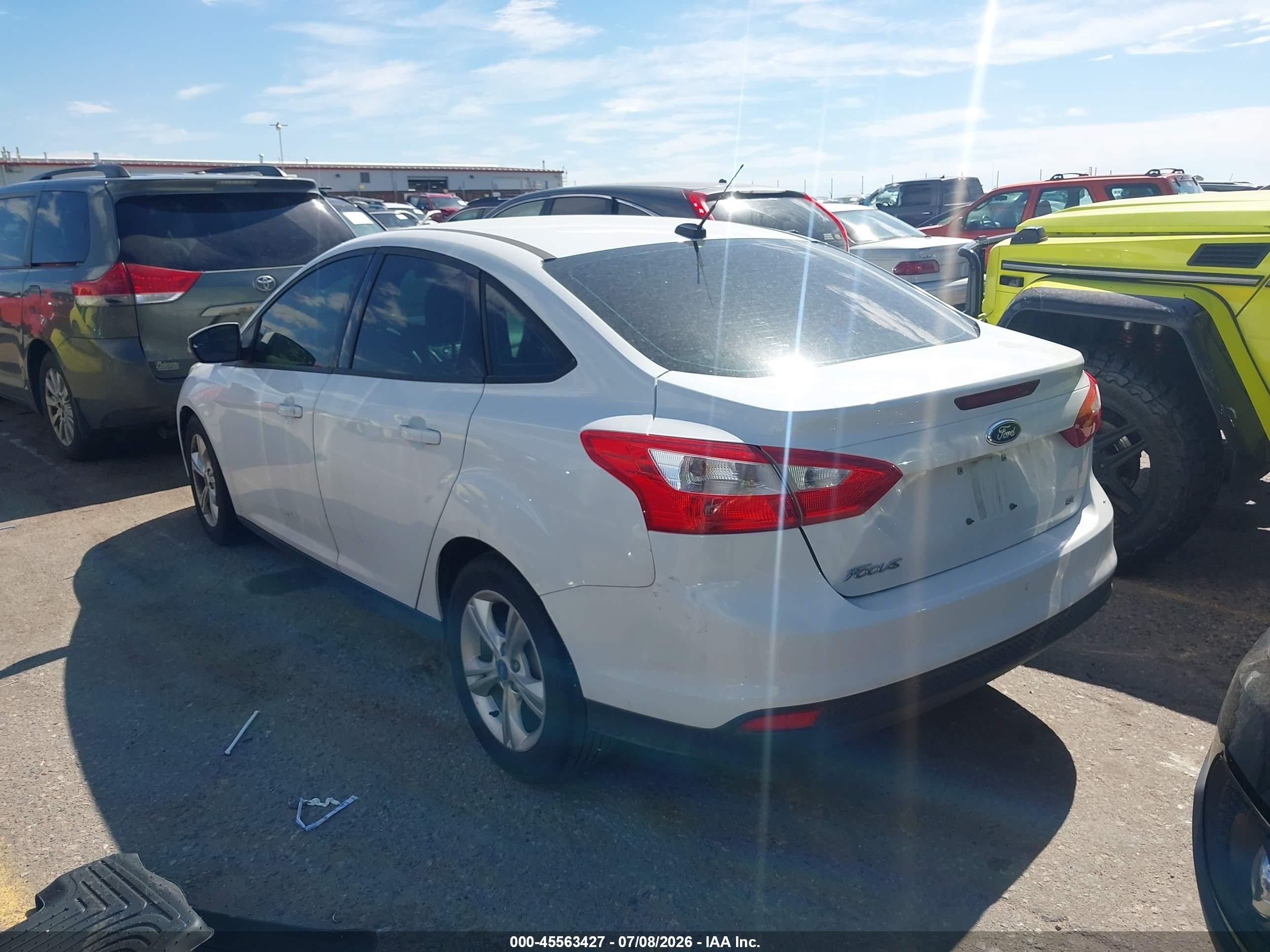2013 Ford Focus Se White vin: 1FADP3F21DL196273