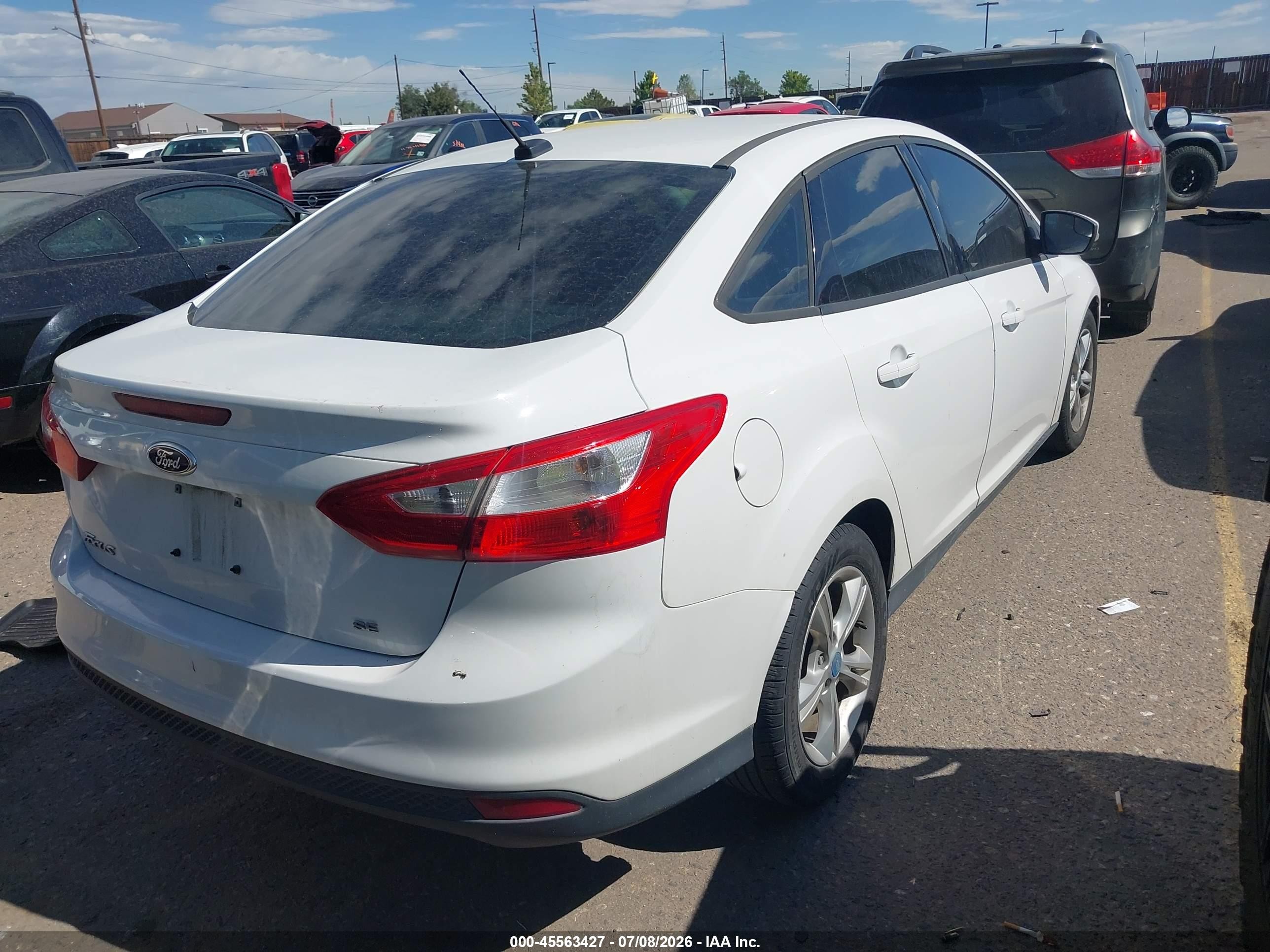 2013 Ford Focus Se White vin: 1FADP3F21DL196273