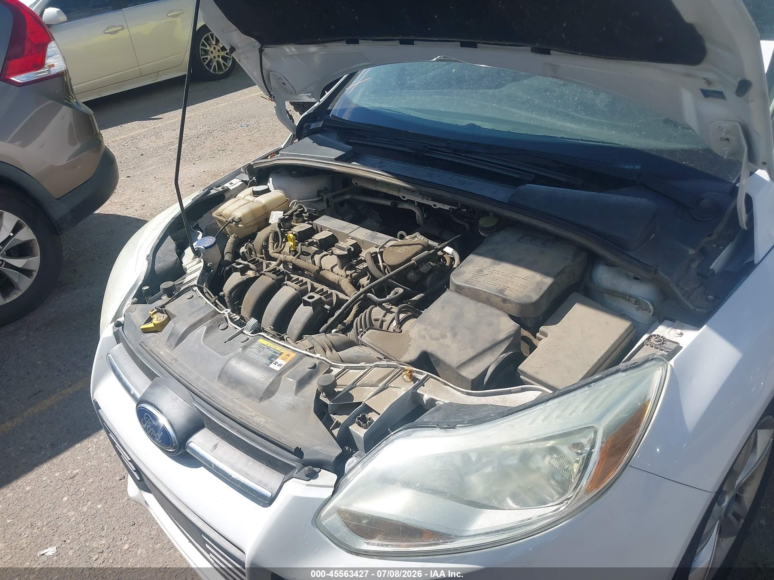 2013 Ford Focus Se White vin: 1FADP3F21DL196273