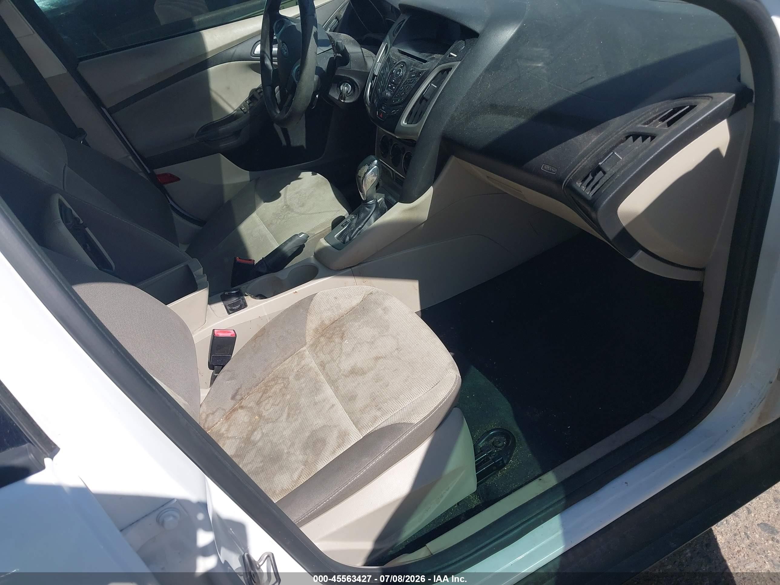 2013 Ford Focus Se White vin: 1FADP3F21DL196273