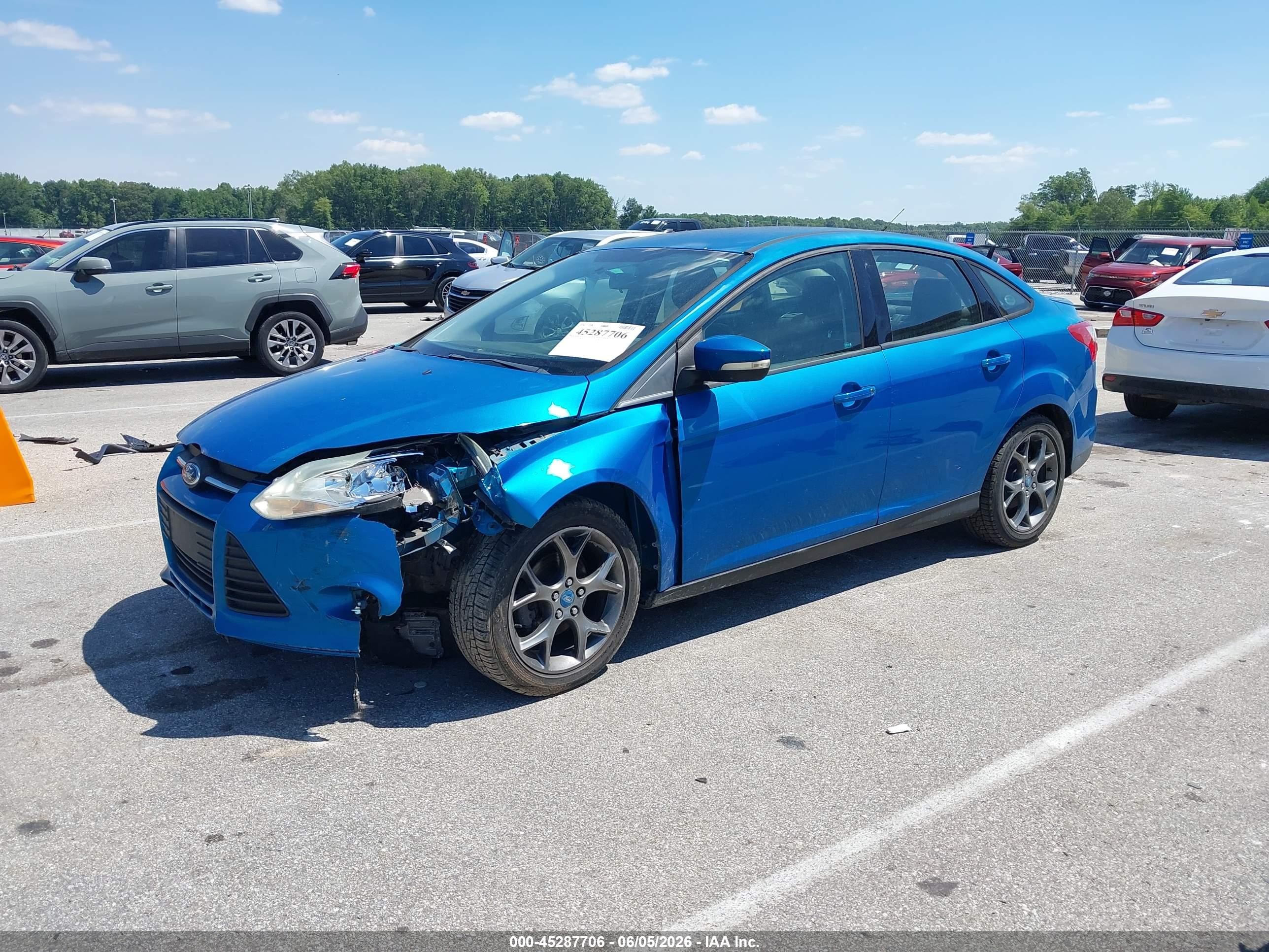 2013 Ford Focus Se Blue vin: 1FADP3F21DL217008