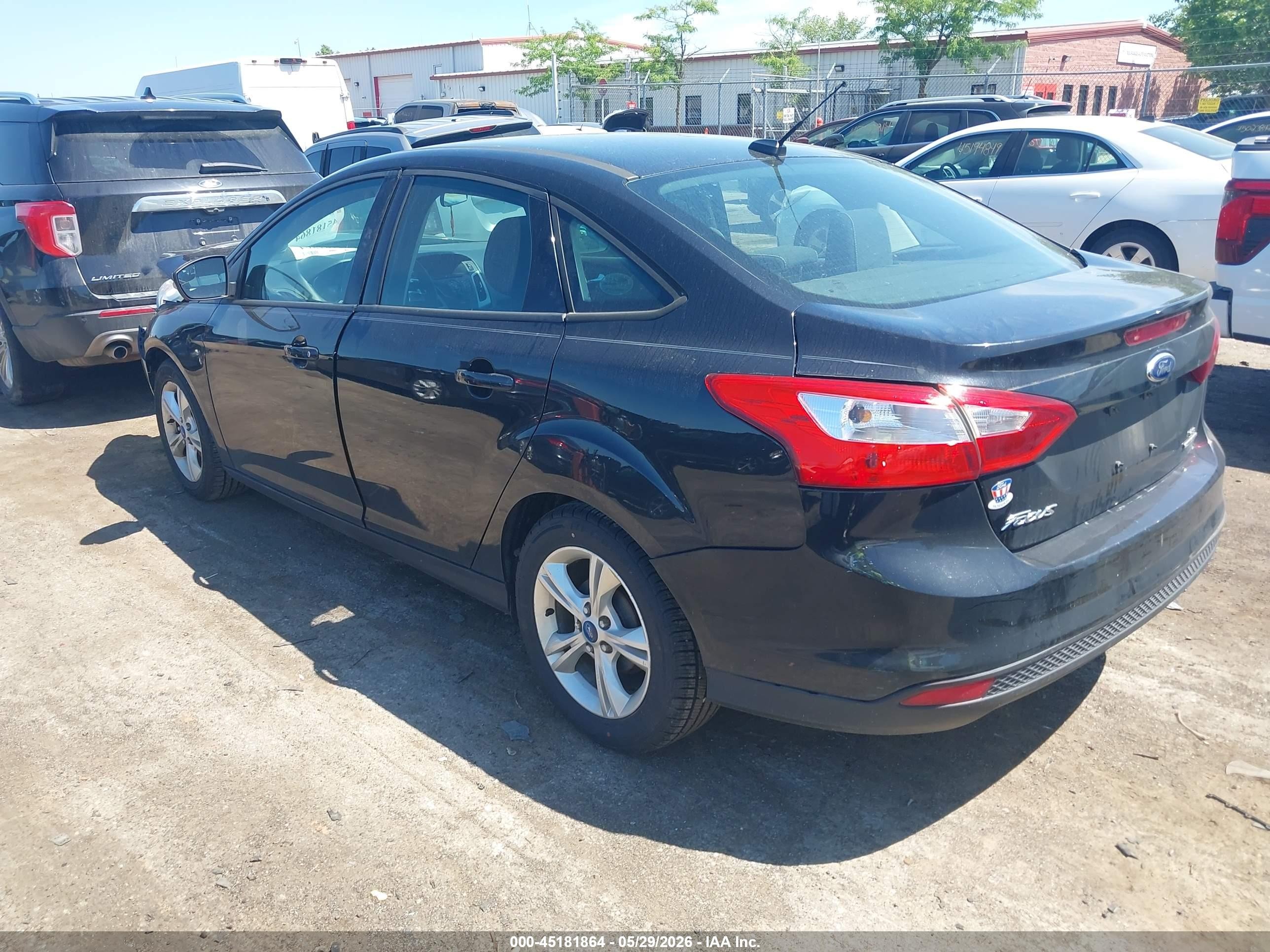 2013 Ford Focus Se Black vin: 1FADP3F21DL226601
