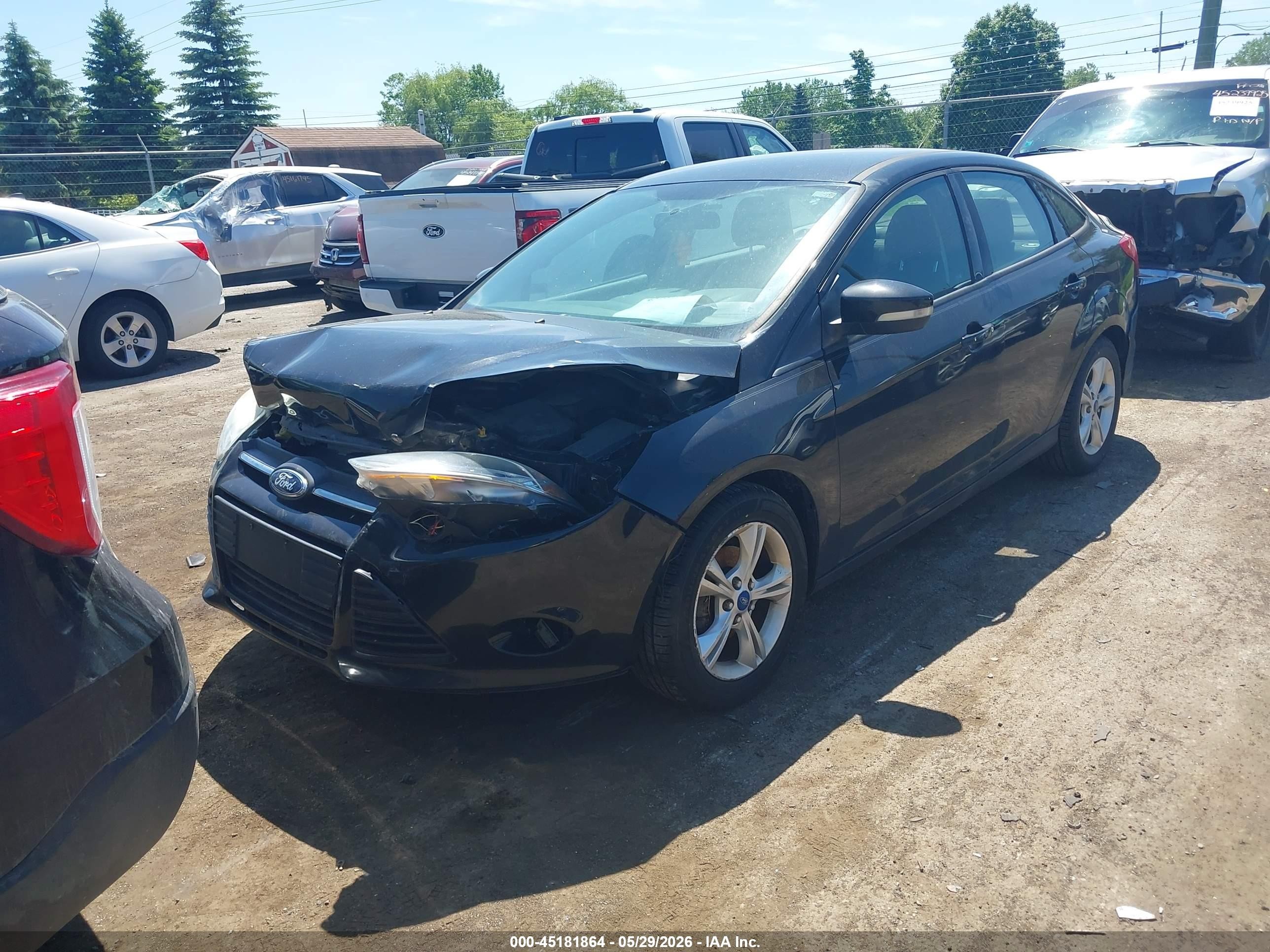 2013 Ford Focus Se Black vin: 1FADP3F21DL226601