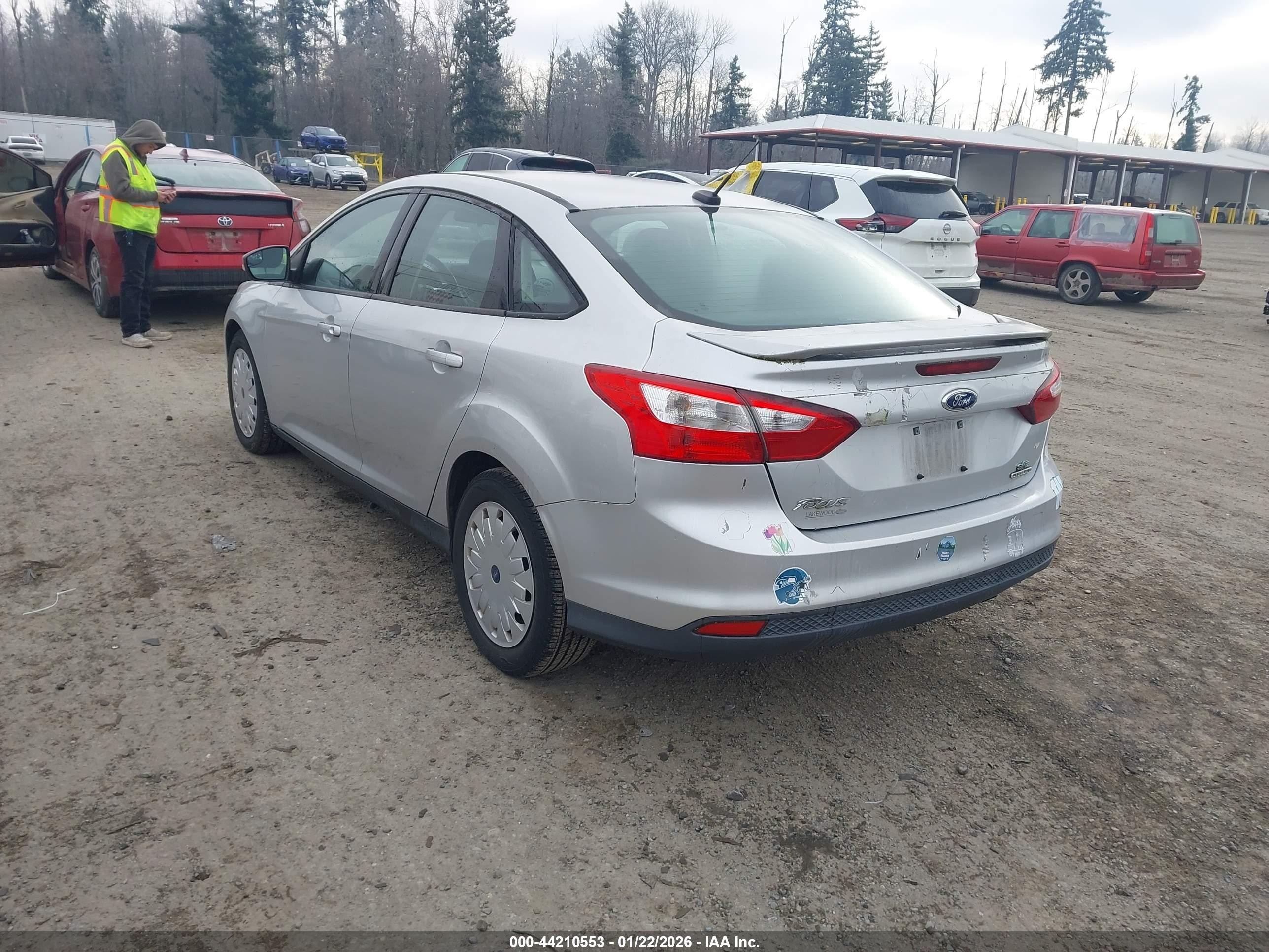 2013 Ford Focus Se Silver vin: 1FADP3F21DL235833