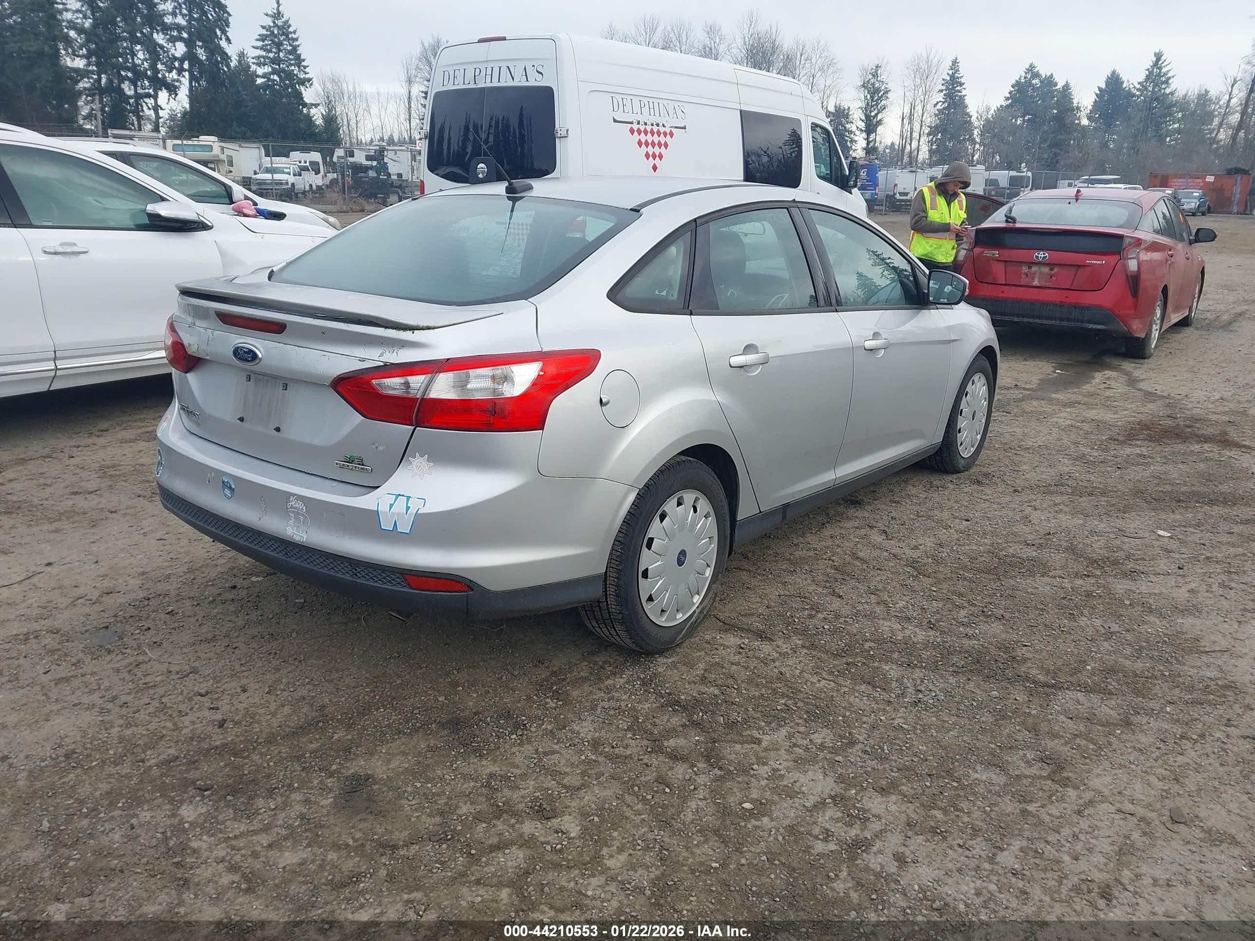 2013 Ford Focus Se Silver vin: 1FADP3F21DL235833