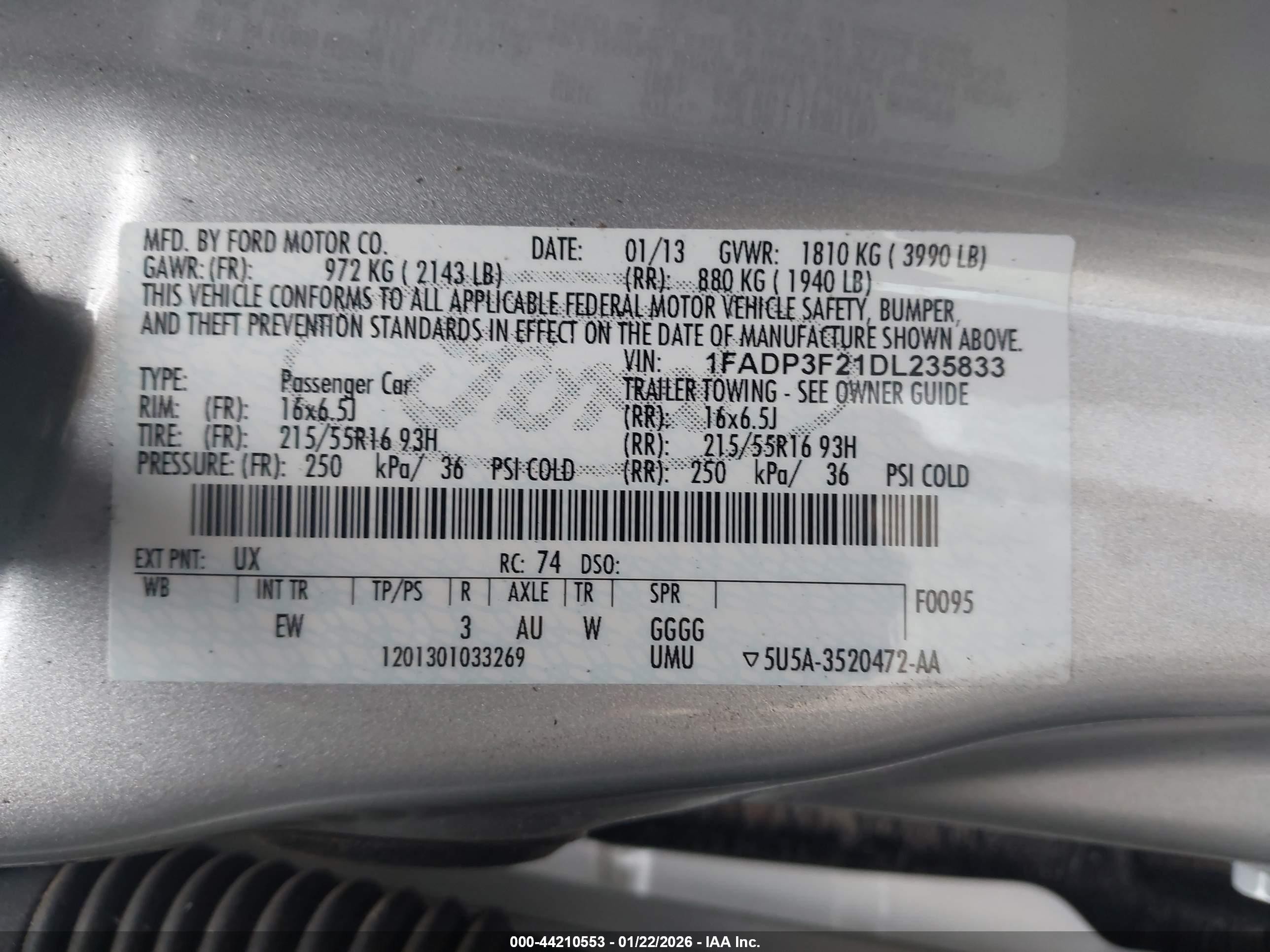 2013 Ford Focus Se Silver vin: 1FADP3F21DL235833
