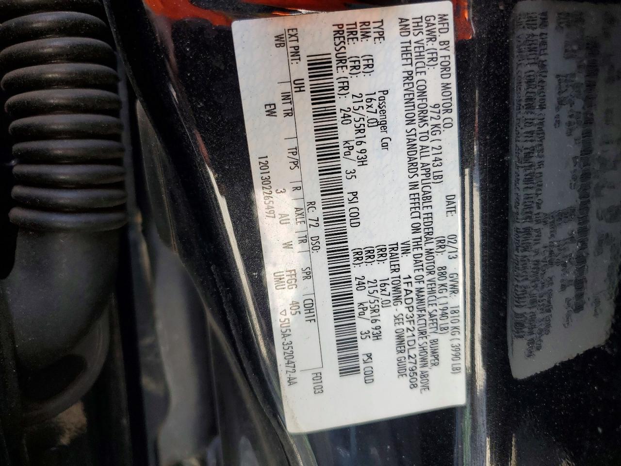 2013 Ford Focus Se Black vin: 1FADP3F21DL279508