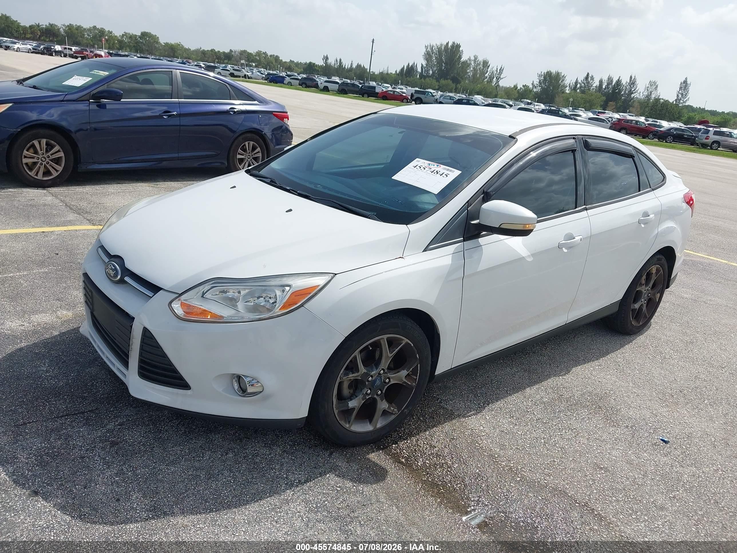 2013 Ford Focus Se White vin: 1FADP3F21DL284207