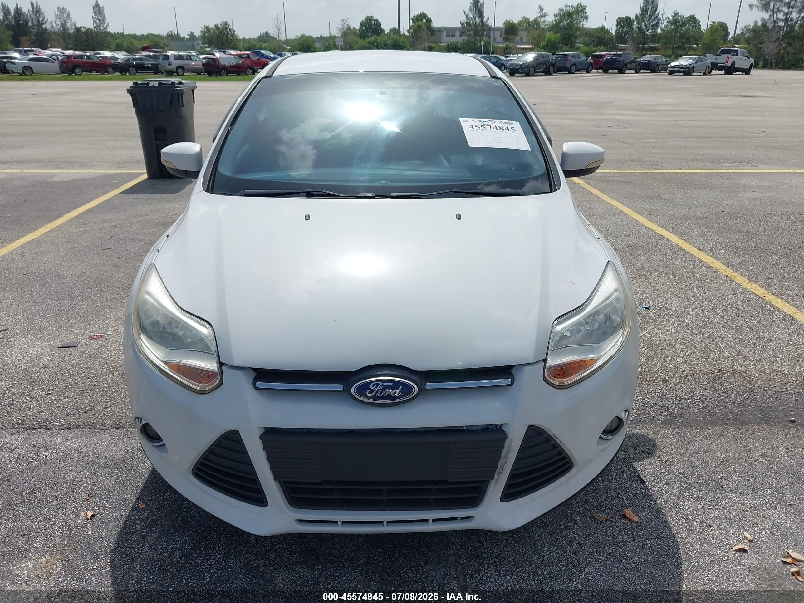 2013 Ford Focus Se White vin: 1FADP3F21DL284207