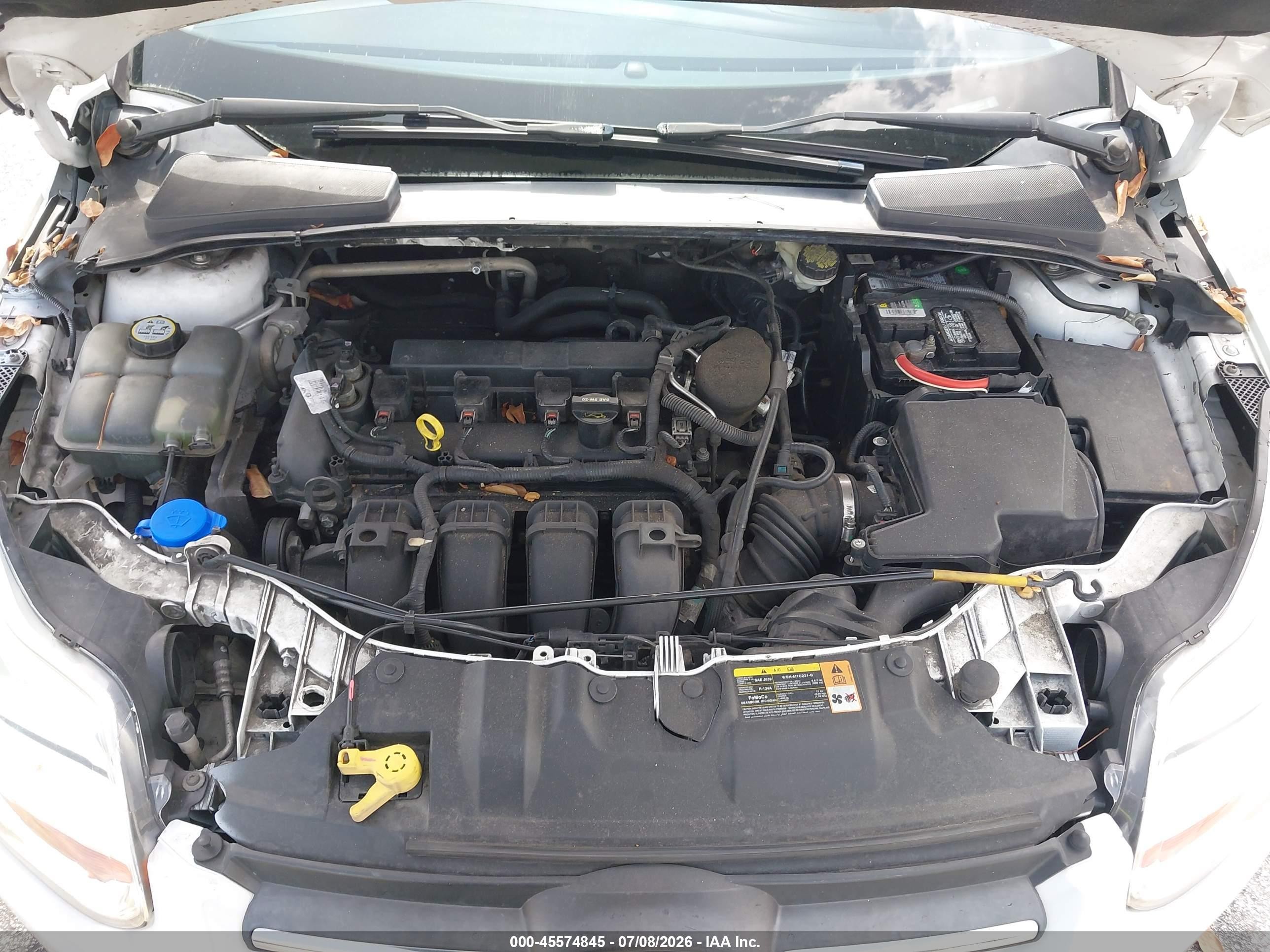2013 Ford Focus Se White vin: 1FADP3F21DL284207