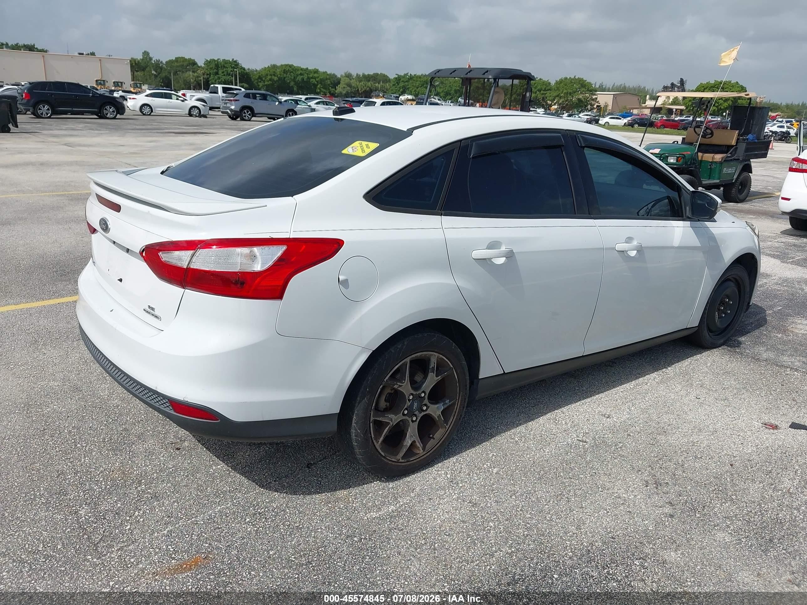 2013 Ford Focus Se White vin: 1FADP3F21DL284207