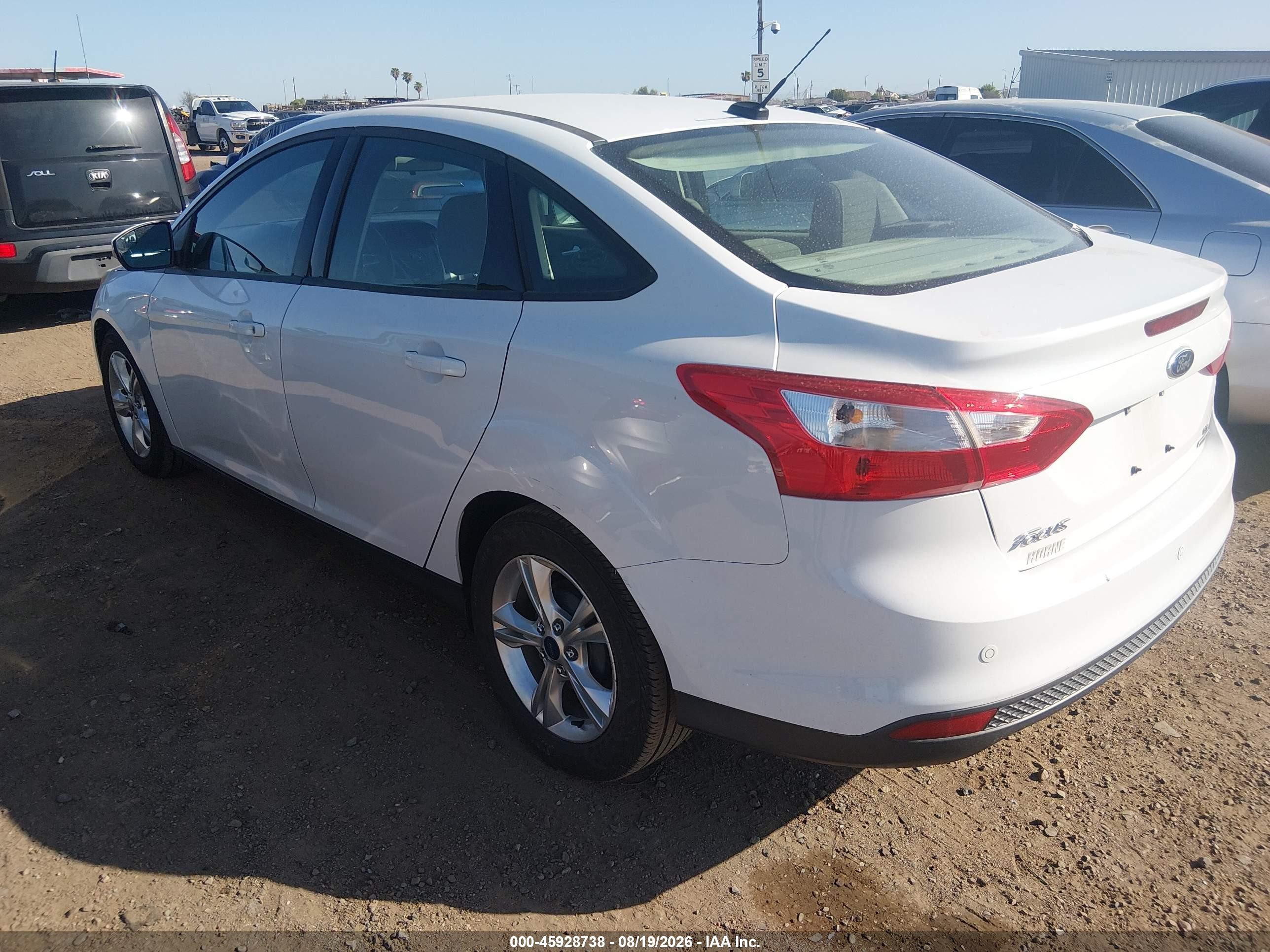 2013 Ford Focus Se White vin: 1FADP3F21DL290525