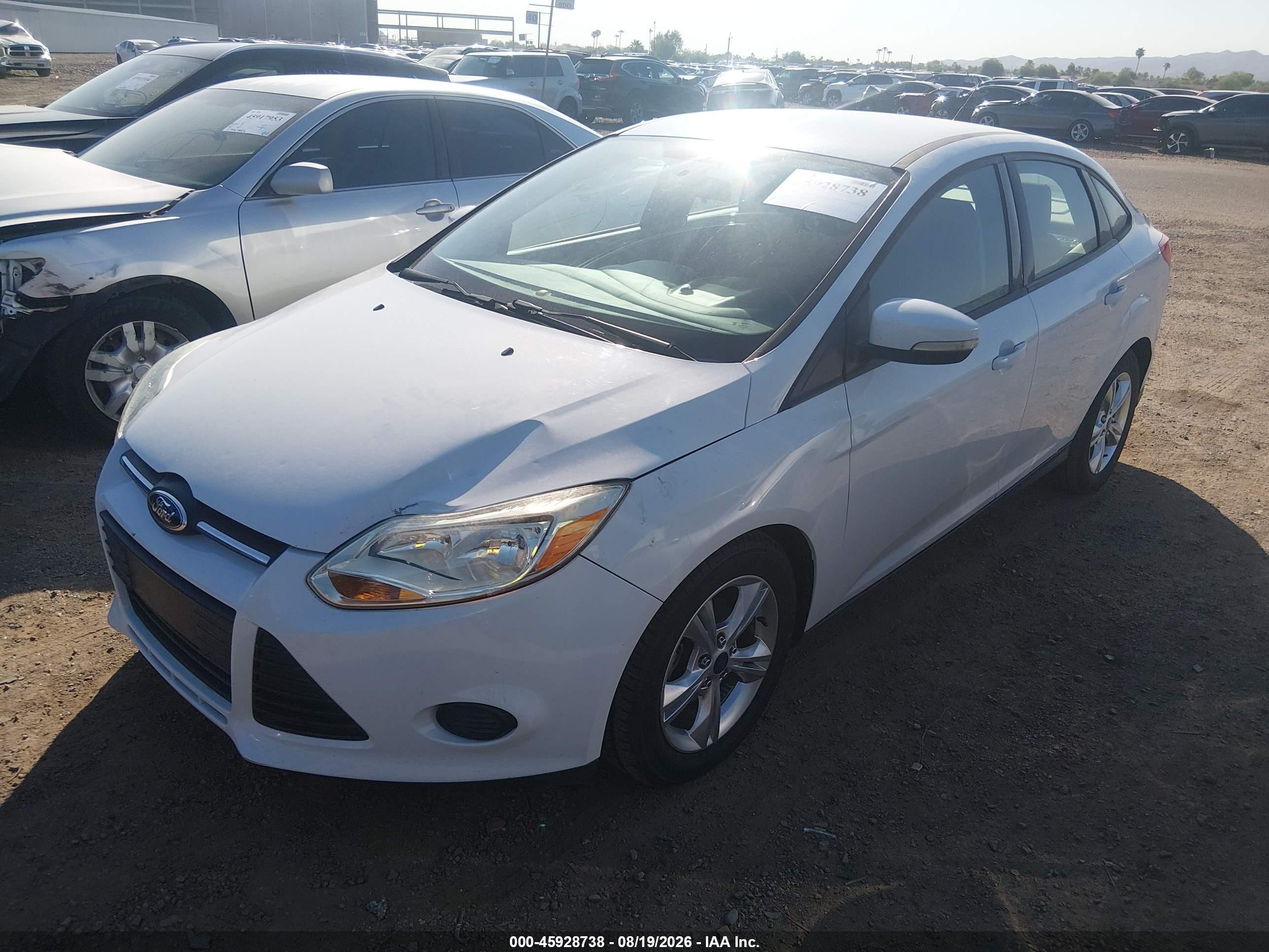 2013 Ford Focus Se White vin: 1FADP3F21DL290525