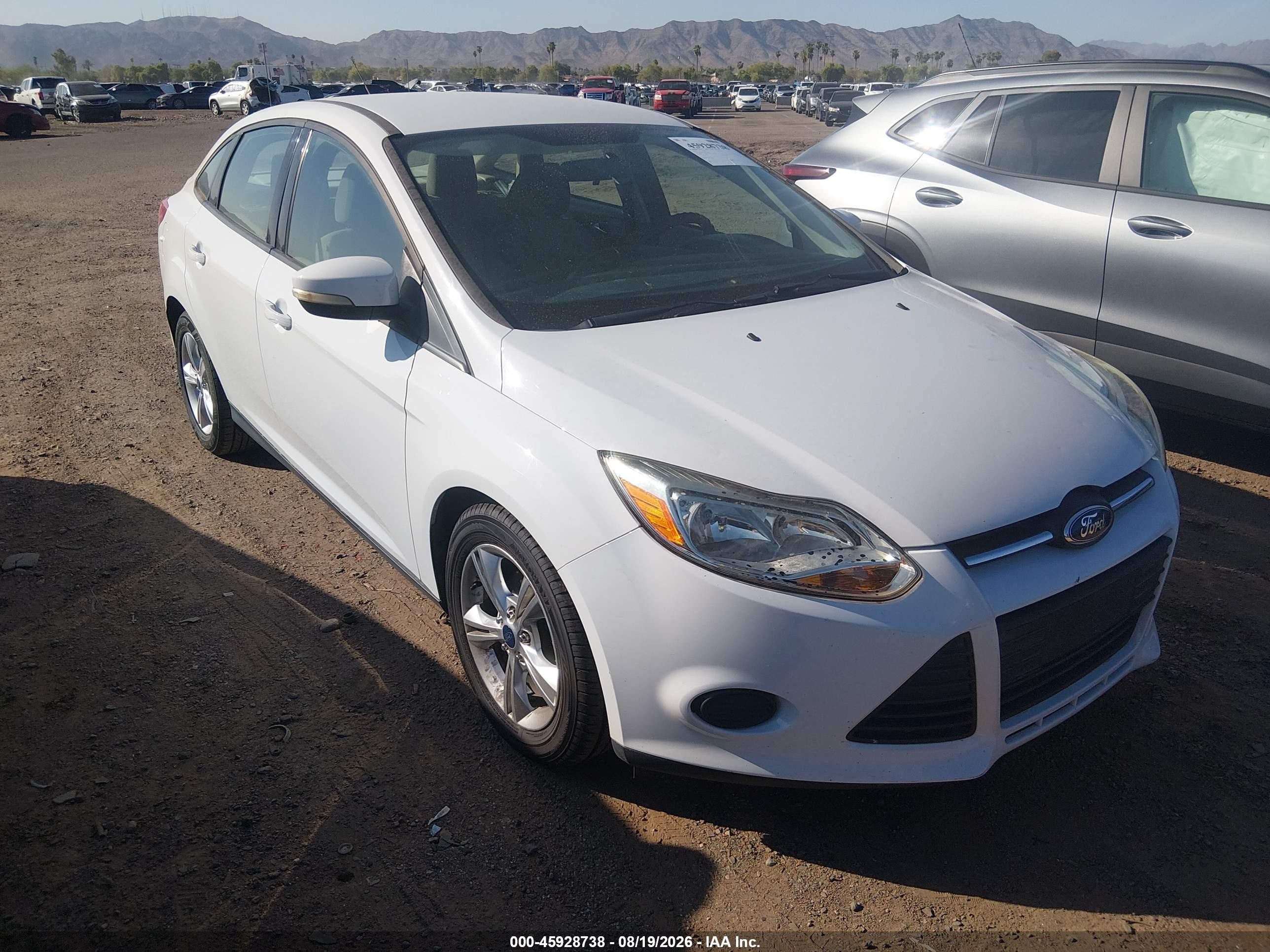 2013 Ford Focus Se White vin: 1FADP3F21DL290525