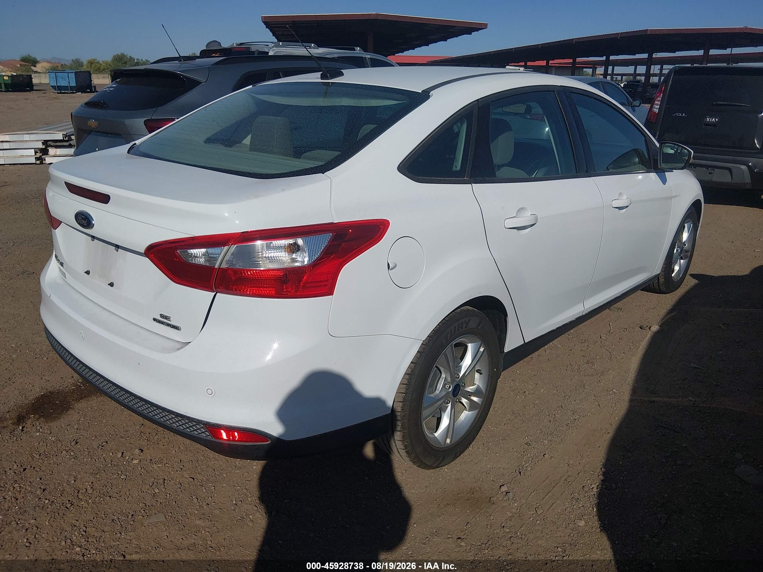 2013 Ford Focus Se White vin: 1FADP3F21DL290525