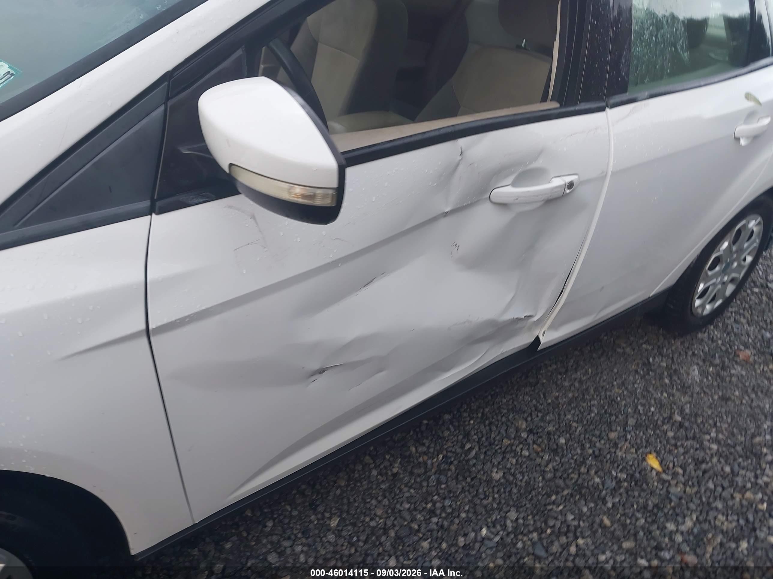 2013 Ford Focus Se White vin: 1FADP3F21DL321417
