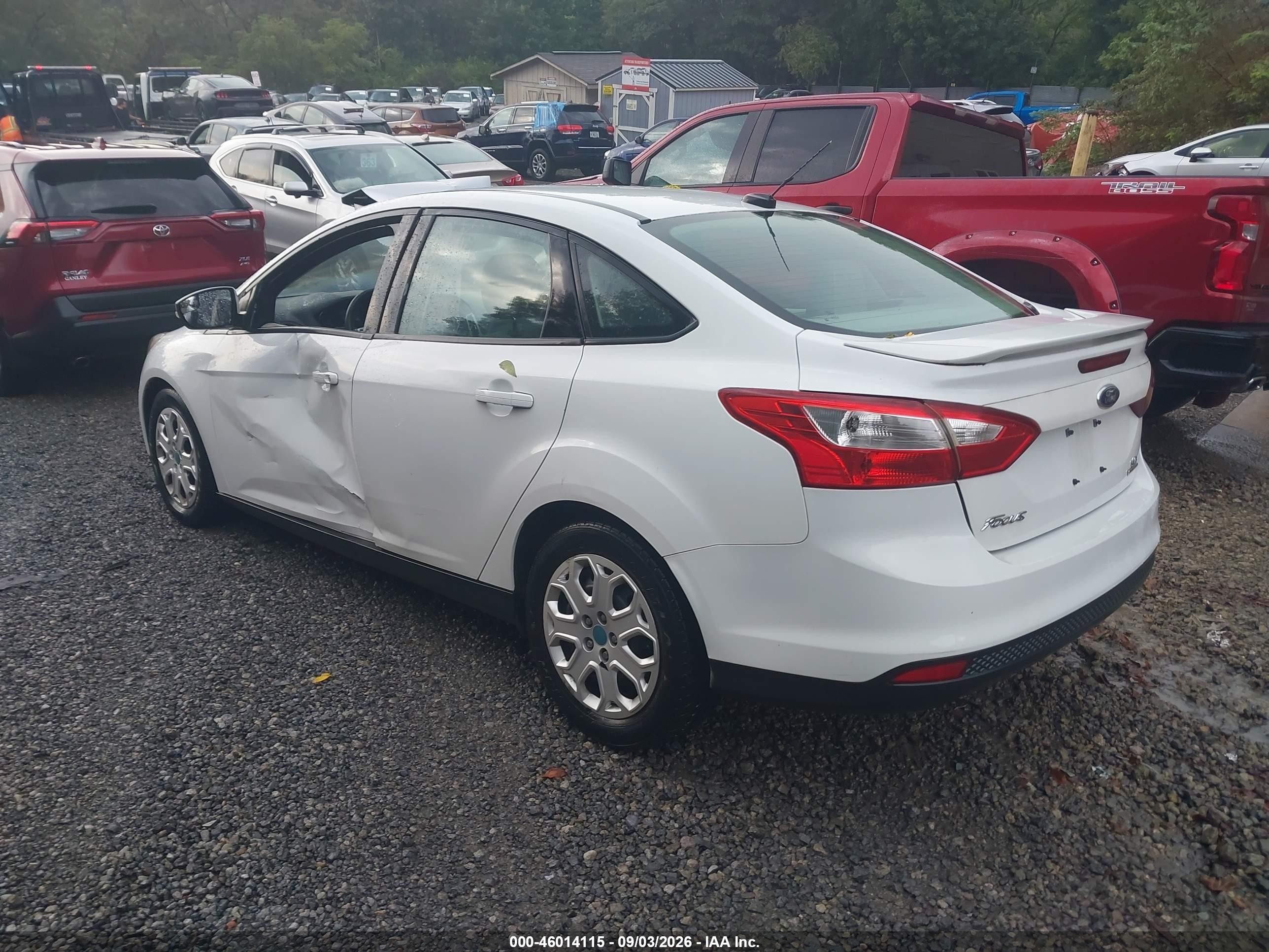 2013 Ford Focus Se White vin: 1FADP3F21DL321417