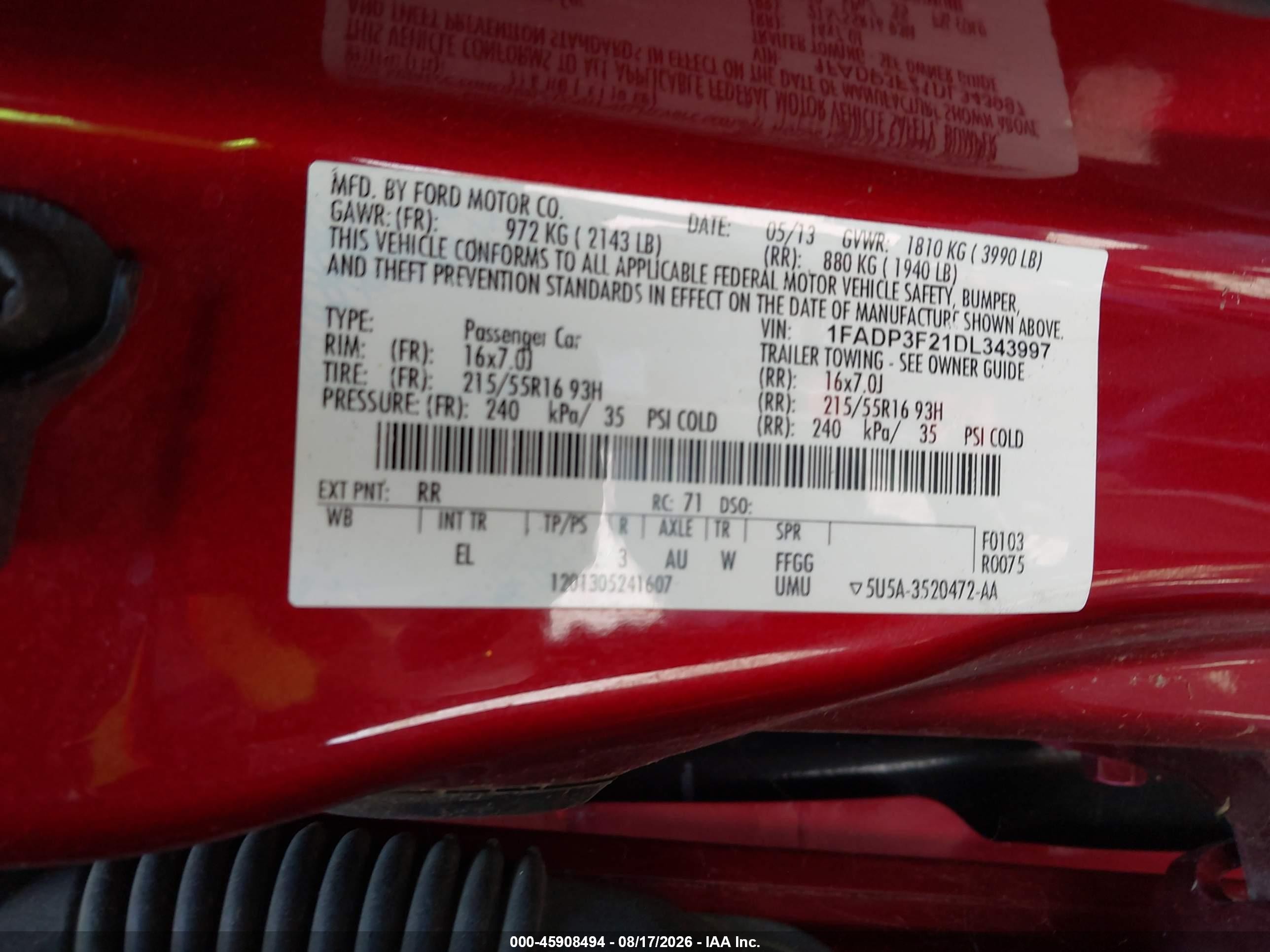 2013 Ford Focus Se Красный vin: 1FADP3F21DL343997