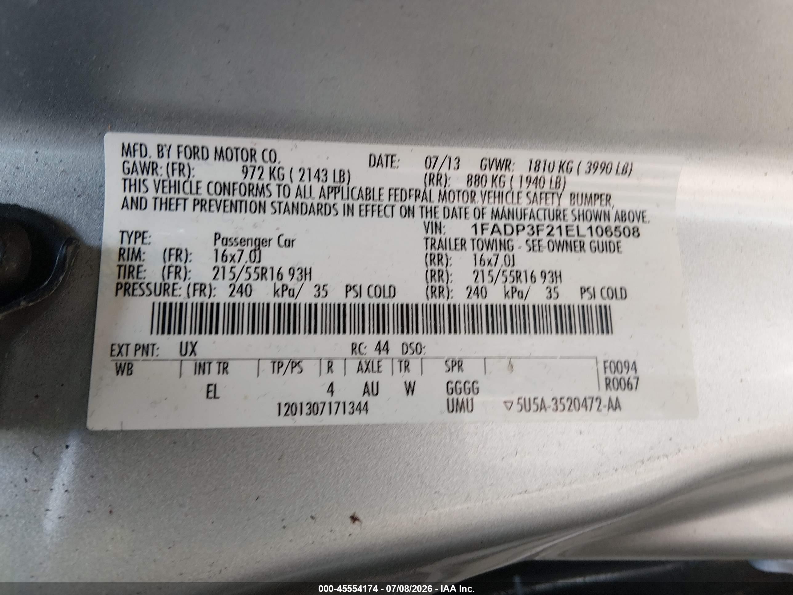 2014 Ford Focus Se Silver vin: 1FADP3F21EL106508