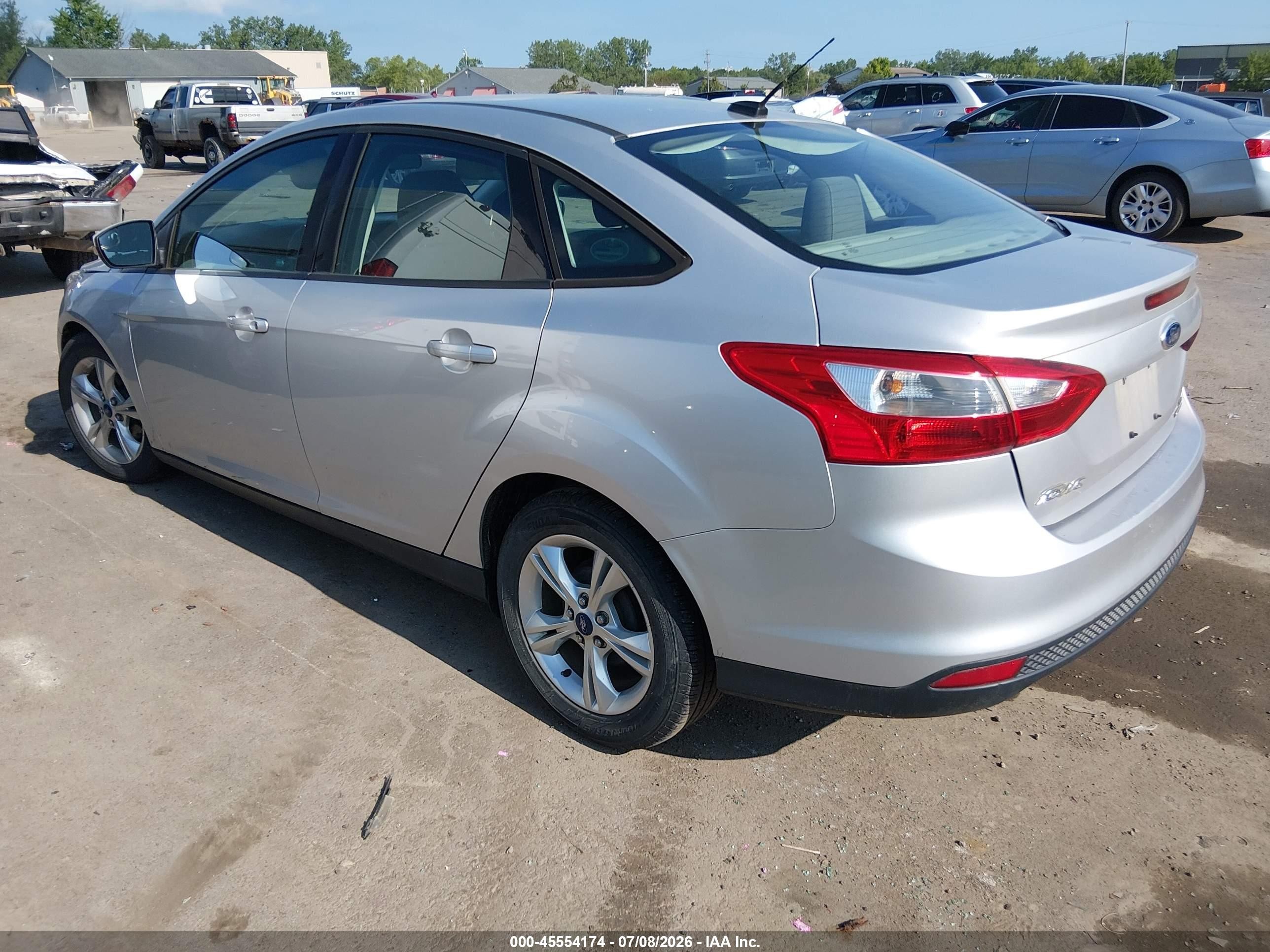 2014 Ford Focus Se Silver vin: 1FADP3F21EL106508